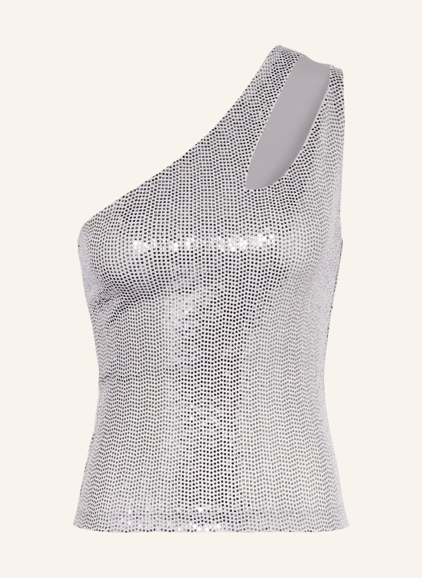 ENVII One-shoulder top ENPLUTO with sequins, Color: SILVER (Image 1)
