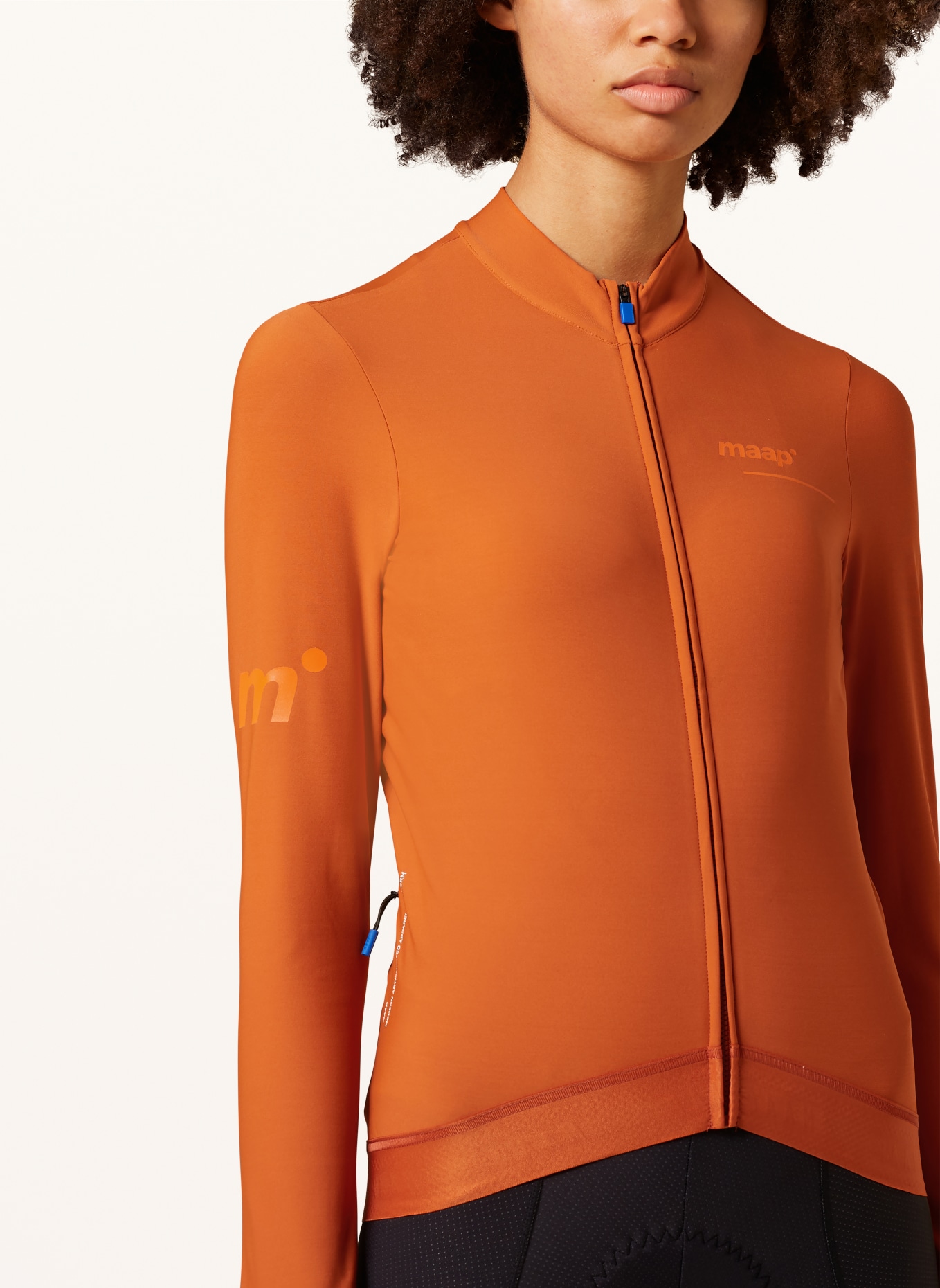 MAAP Thermal cycling jersey THERMAL LS in dark orange