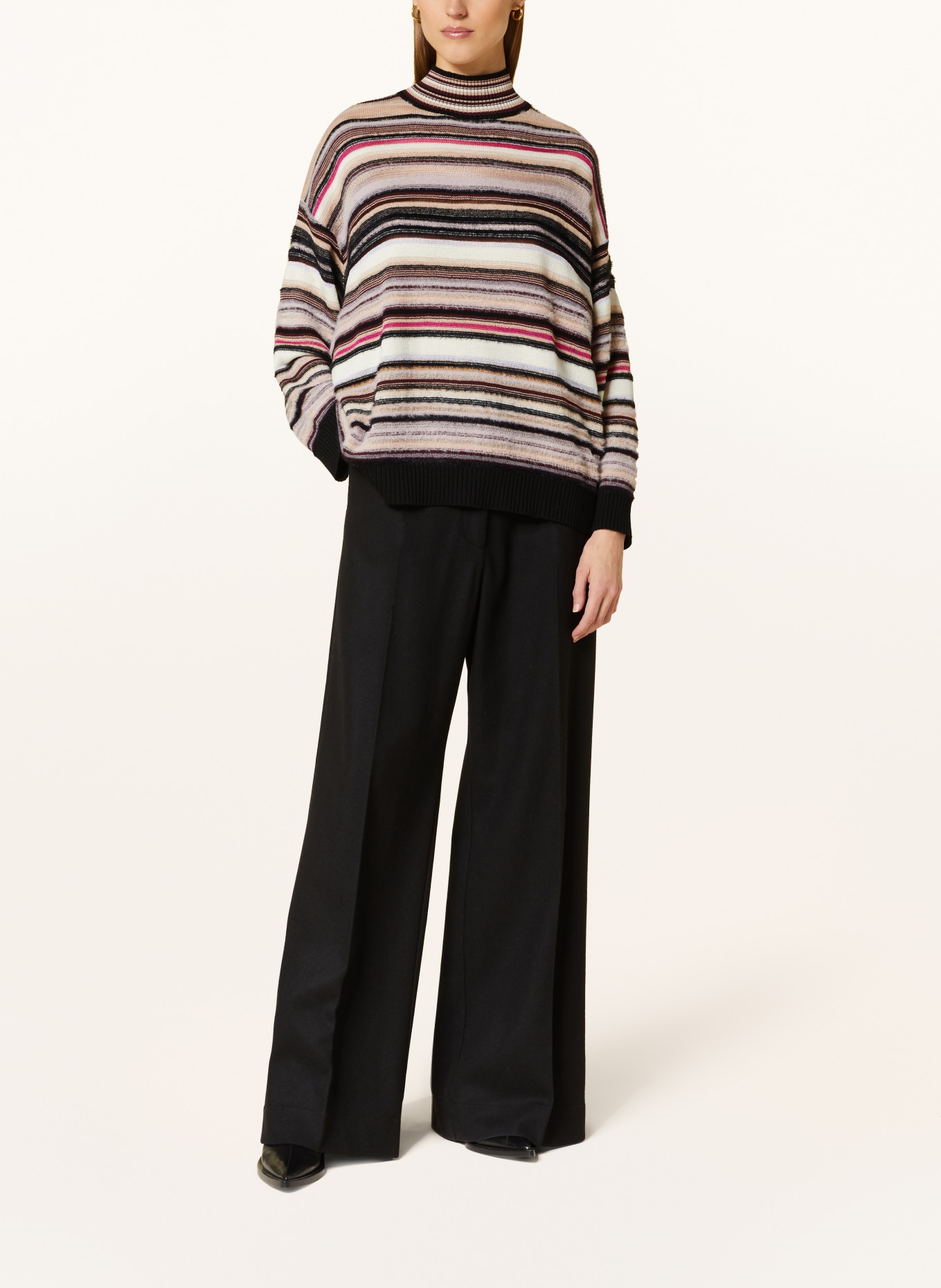 MISSONI Sweater, Color: ECRU/ BLACK/ PINK (Image 2)