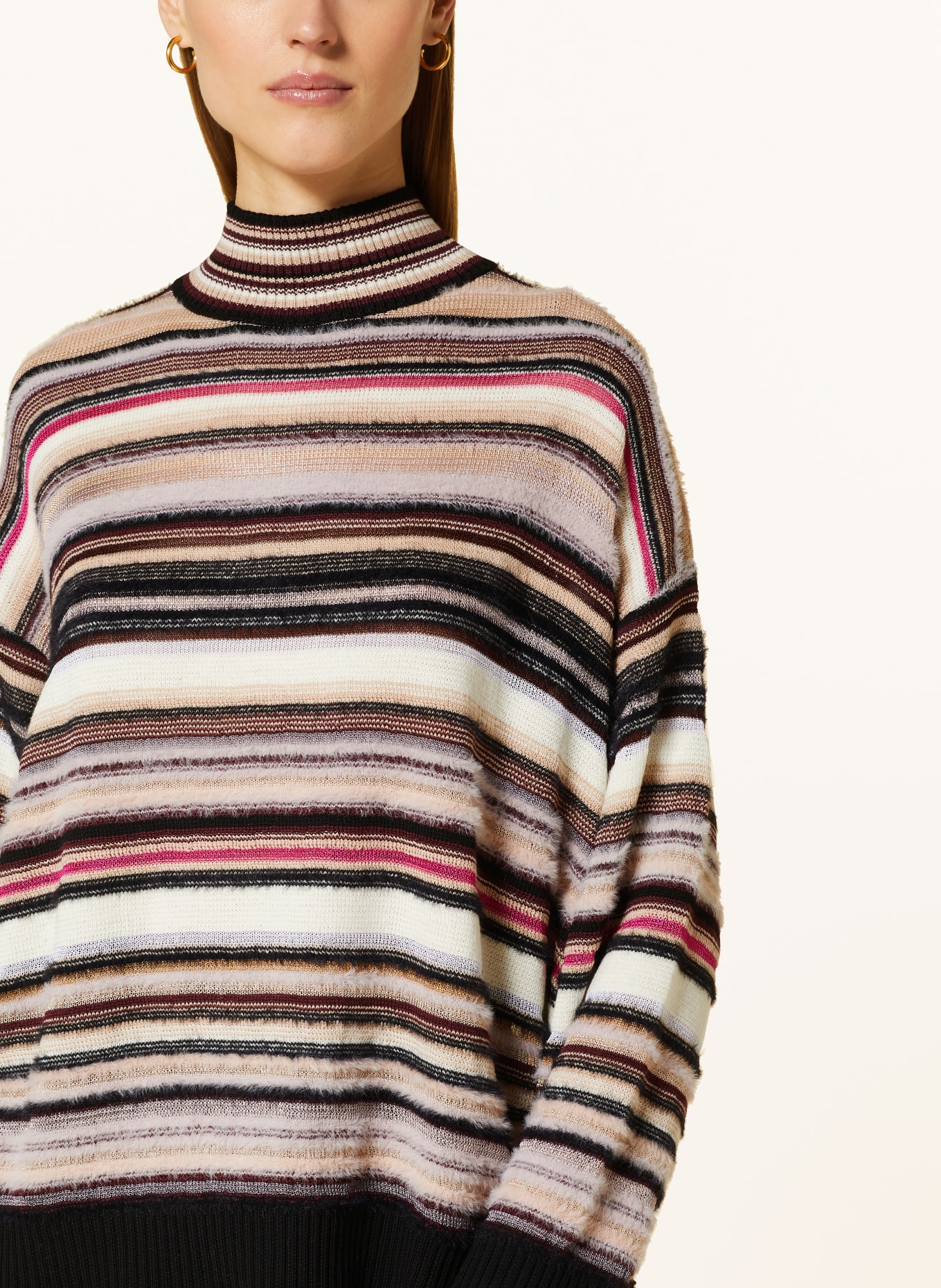 MISSONI Sweater, Color: ECRU/ BLACK/ PINK (Image 4)