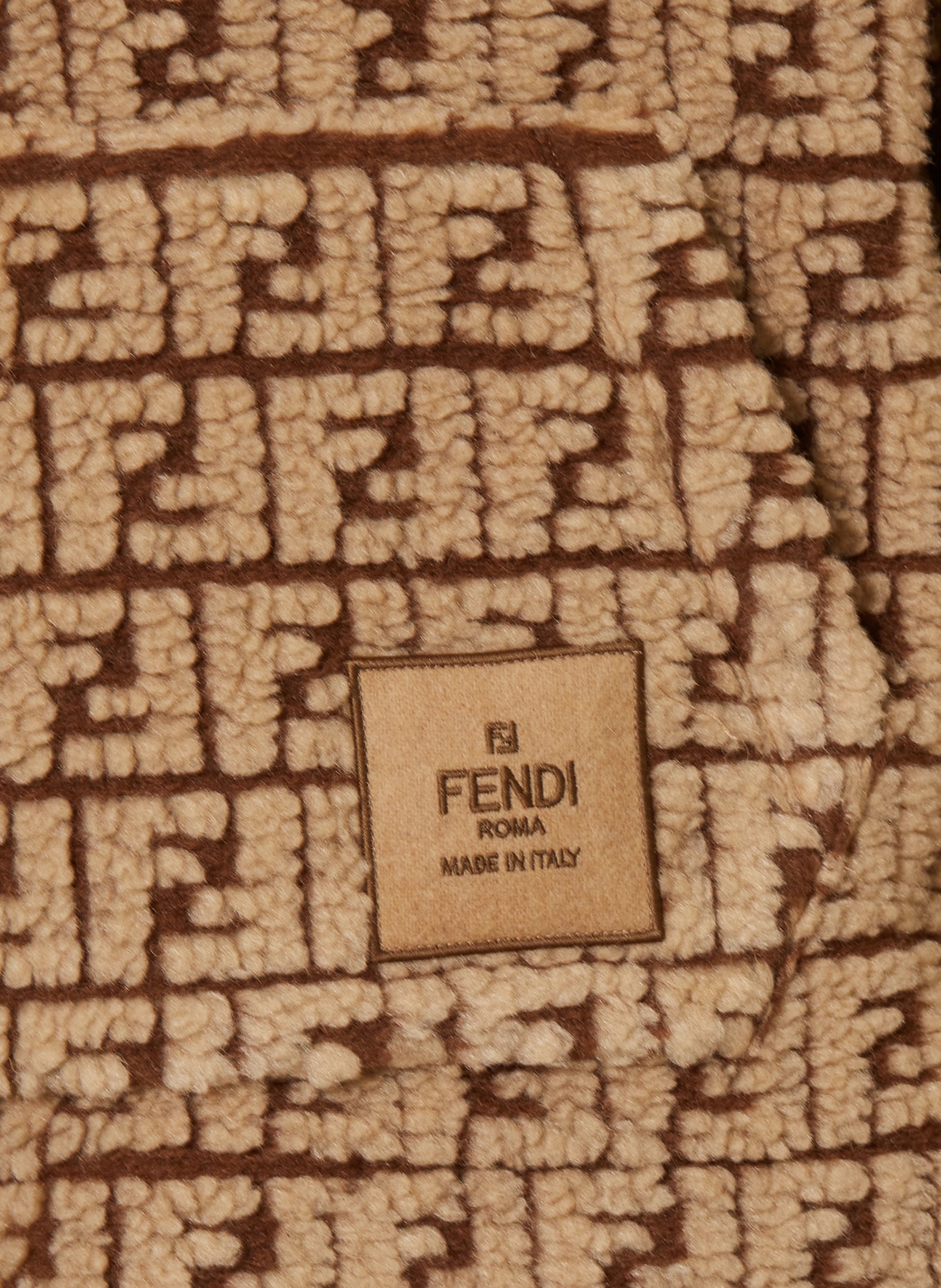 FENDI Teddyfell-Hoodie, Farbe: BRAUN/ BEIGE (Bild 3)