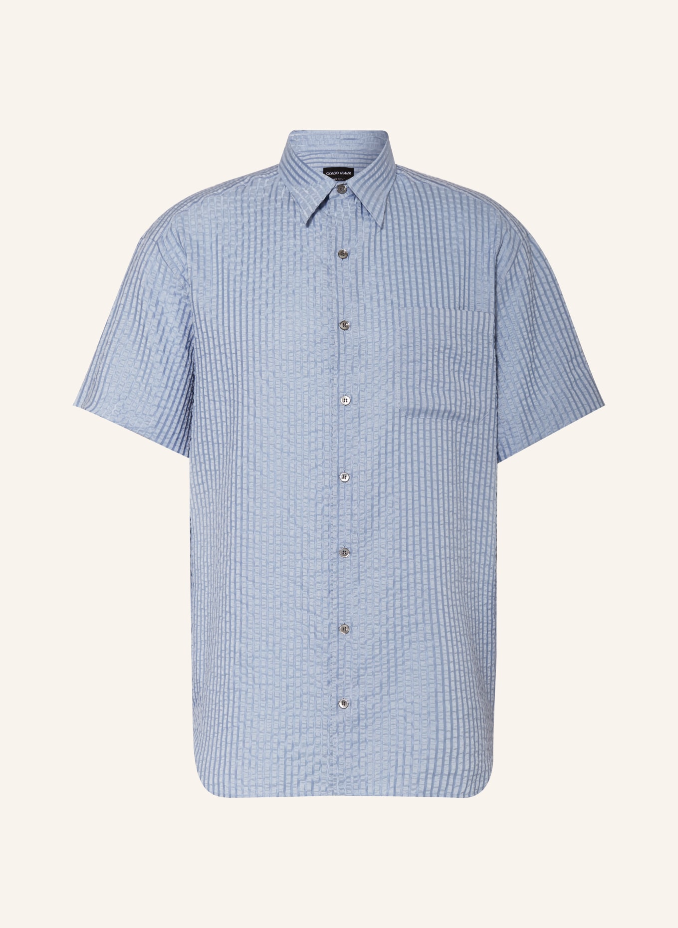 GIORGIO ARMANI Short sleeve shirt comfort fit, Color: LIGHT BLUE (Image 1)