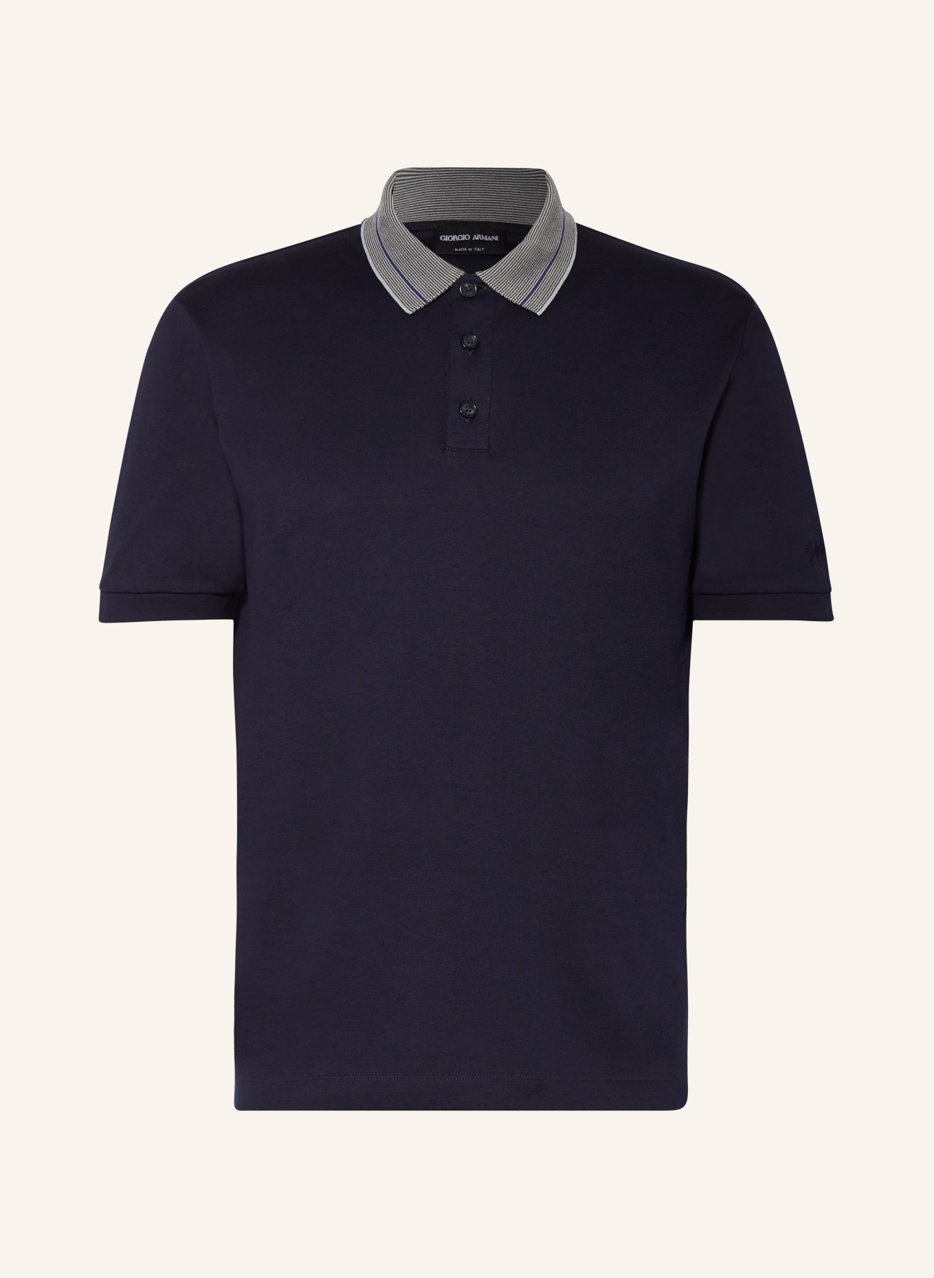 GIORGIO ARMANI Jersey polo shirt, Color: DARK BLUE (Image 1)