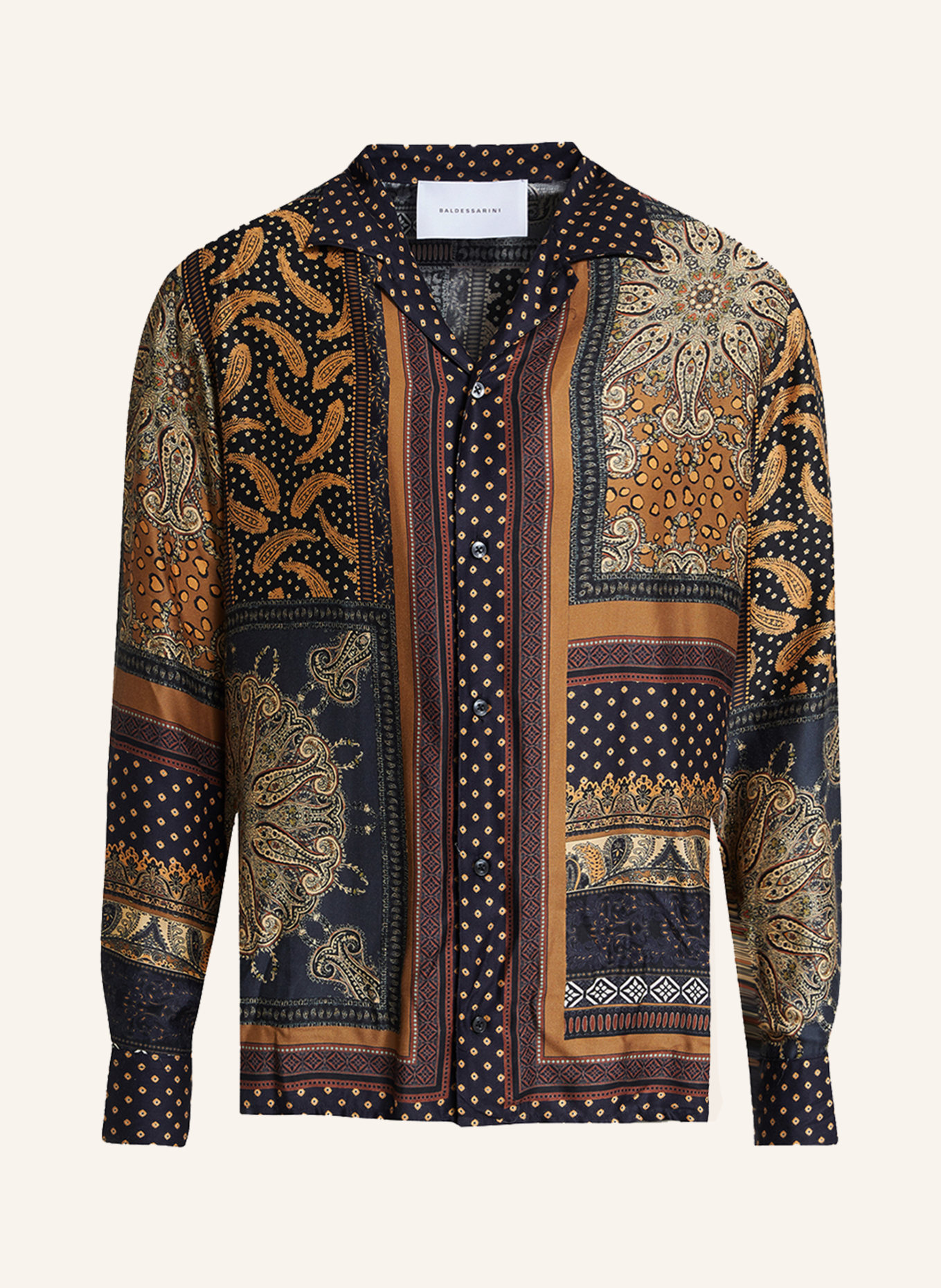 BALDESSARINI Shirt regular fit, Color: BLACK/ BROWN/ LIGHT GRAY (Image 1)