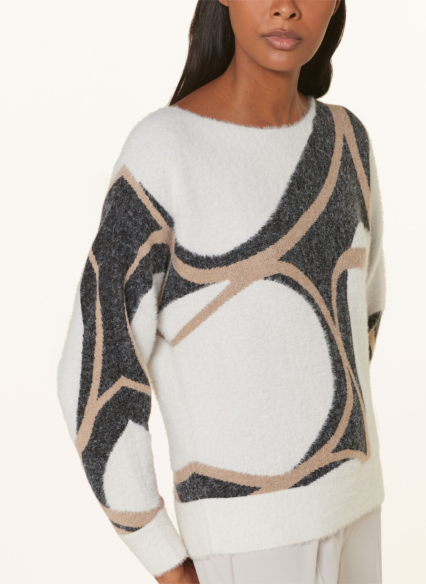 BETTY&CO Sweater, Color: WHITE/ BLACK/ BEIGE (Image 4)