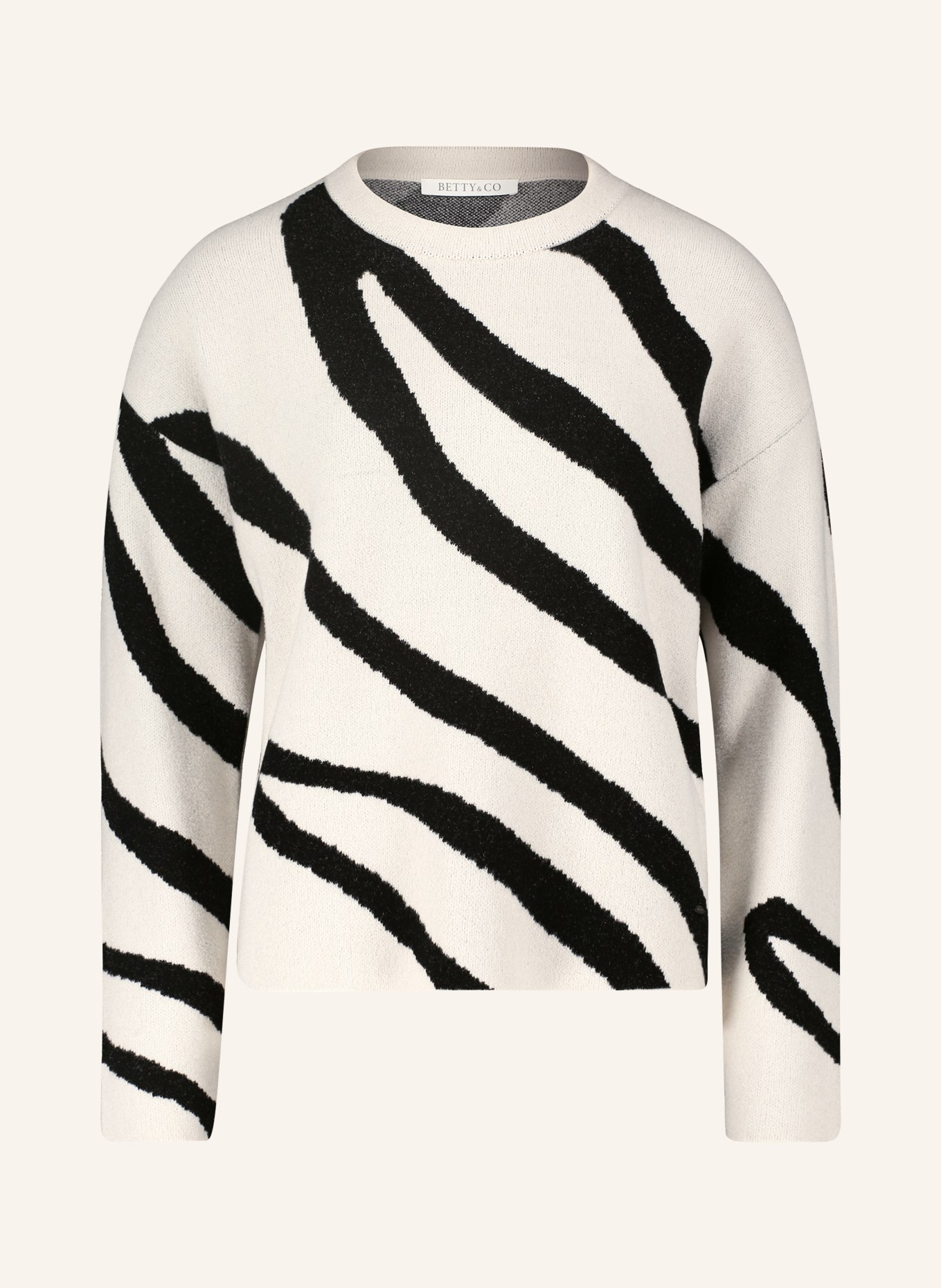 BETTY&CO Sweater, Color: BLACK/ CREAM (Image 1)