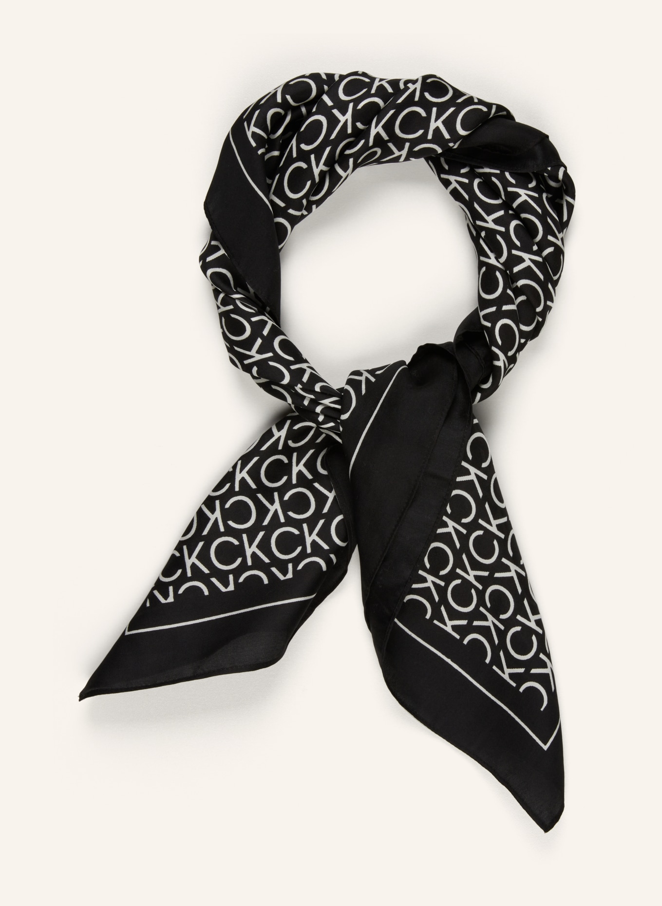 Calvin Klein Silk scarf, Color: BLACK (Image 2)