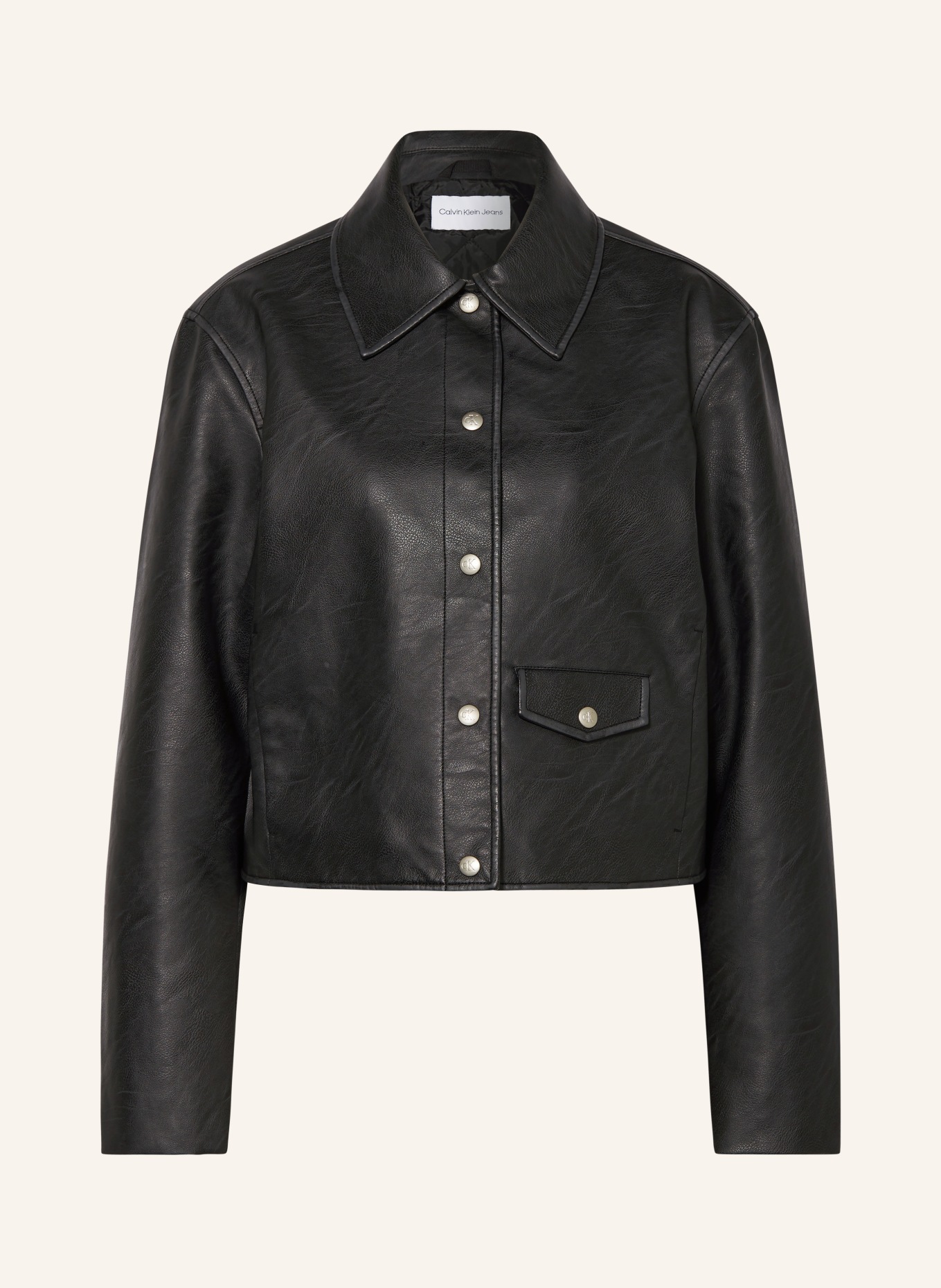 Calvin Klein Jeans Jacket in leather look, Color: BLACK (Image 1)