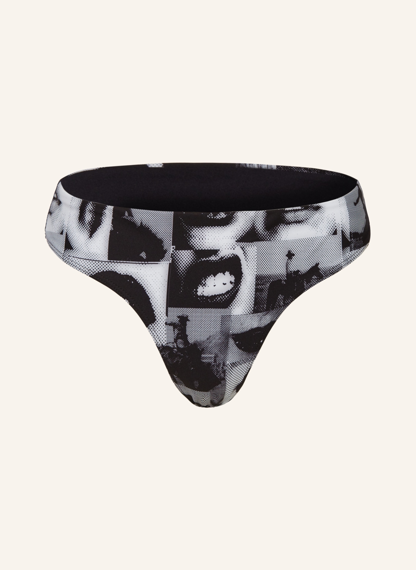 HUGO Basic bikini bottoms WESTERN LIP CLASSIC, Color: BLACK/ WHITE/ GRAY (Image 1)