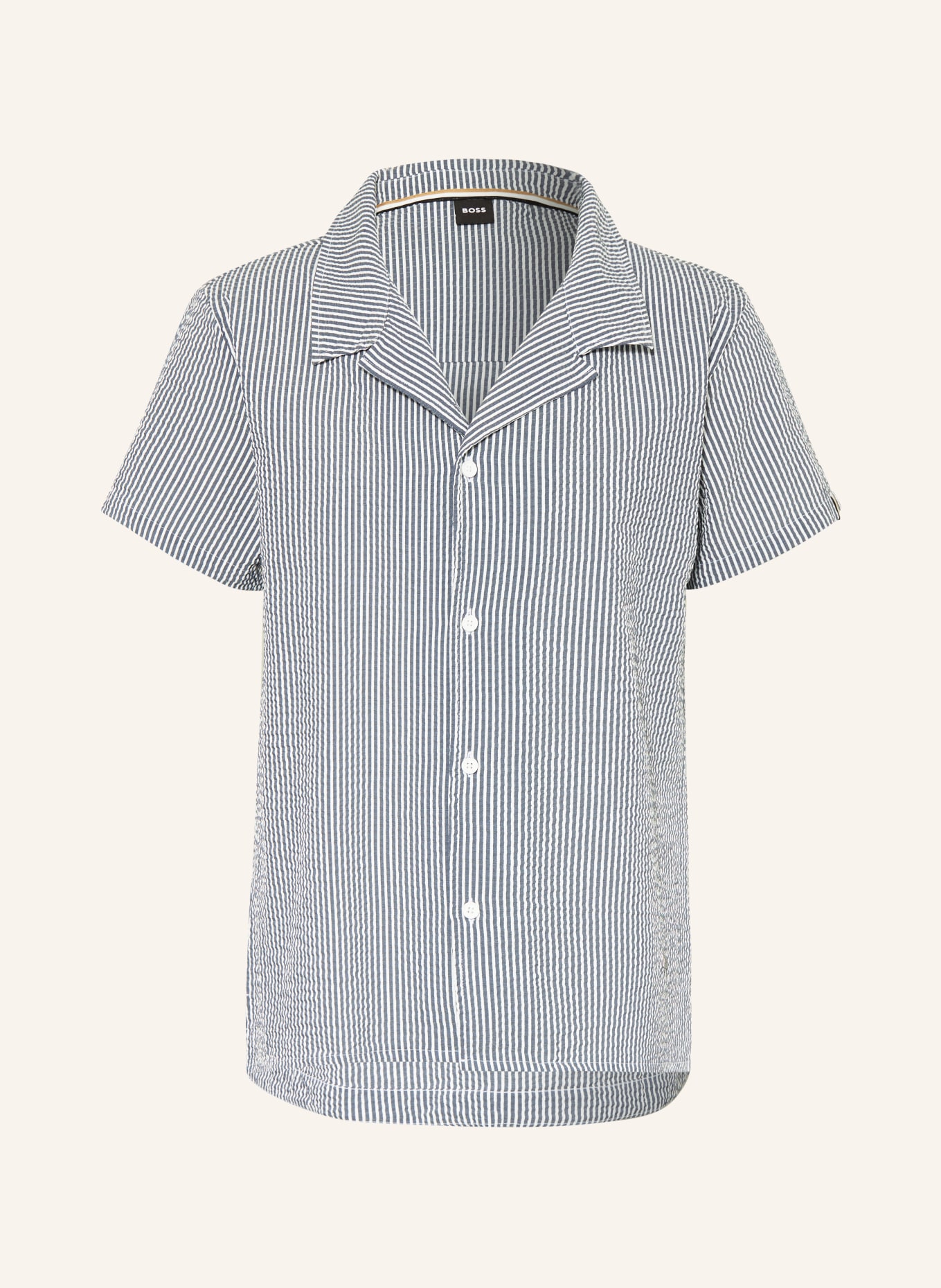 BOSS Resort shirt BEACH comfort fit, Color: DARK BLUE/ WHITE (Image 1)