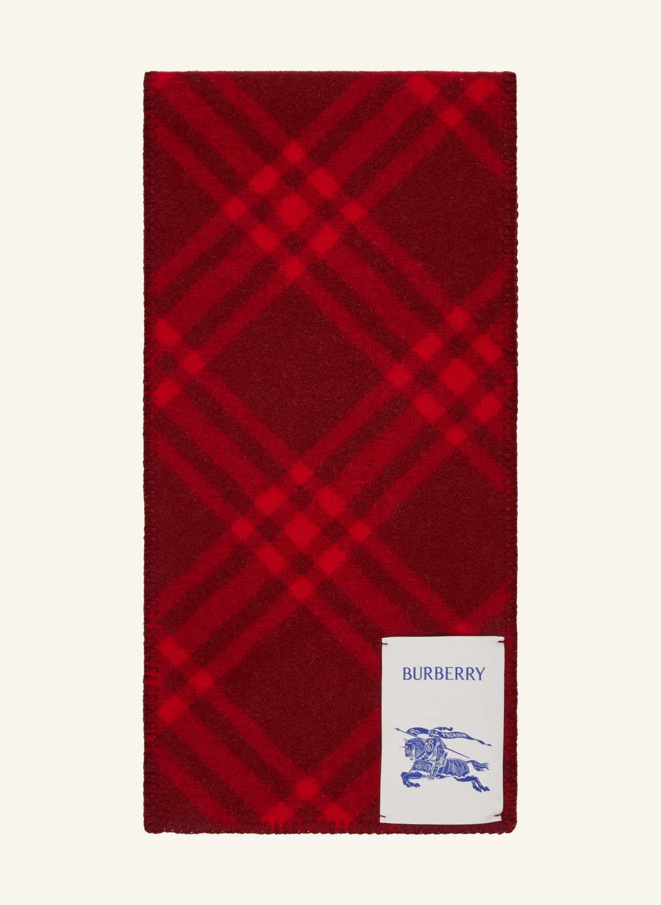 BURBERRY Scarf, Color: RED/ DARK RED (Image 1)