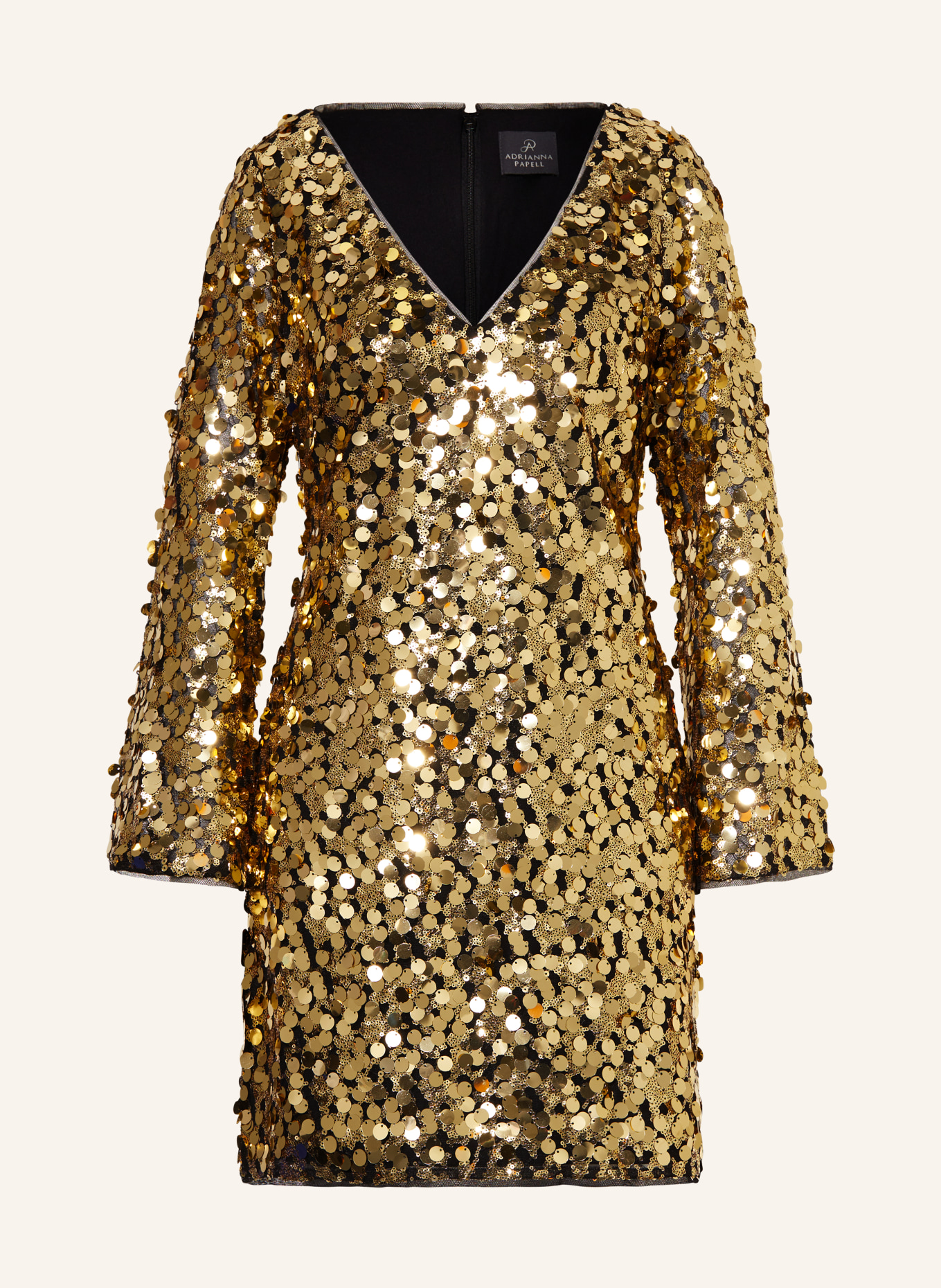 ADRIANNA PAPELL Dress with sequins, Color: GOLD (Image 1)