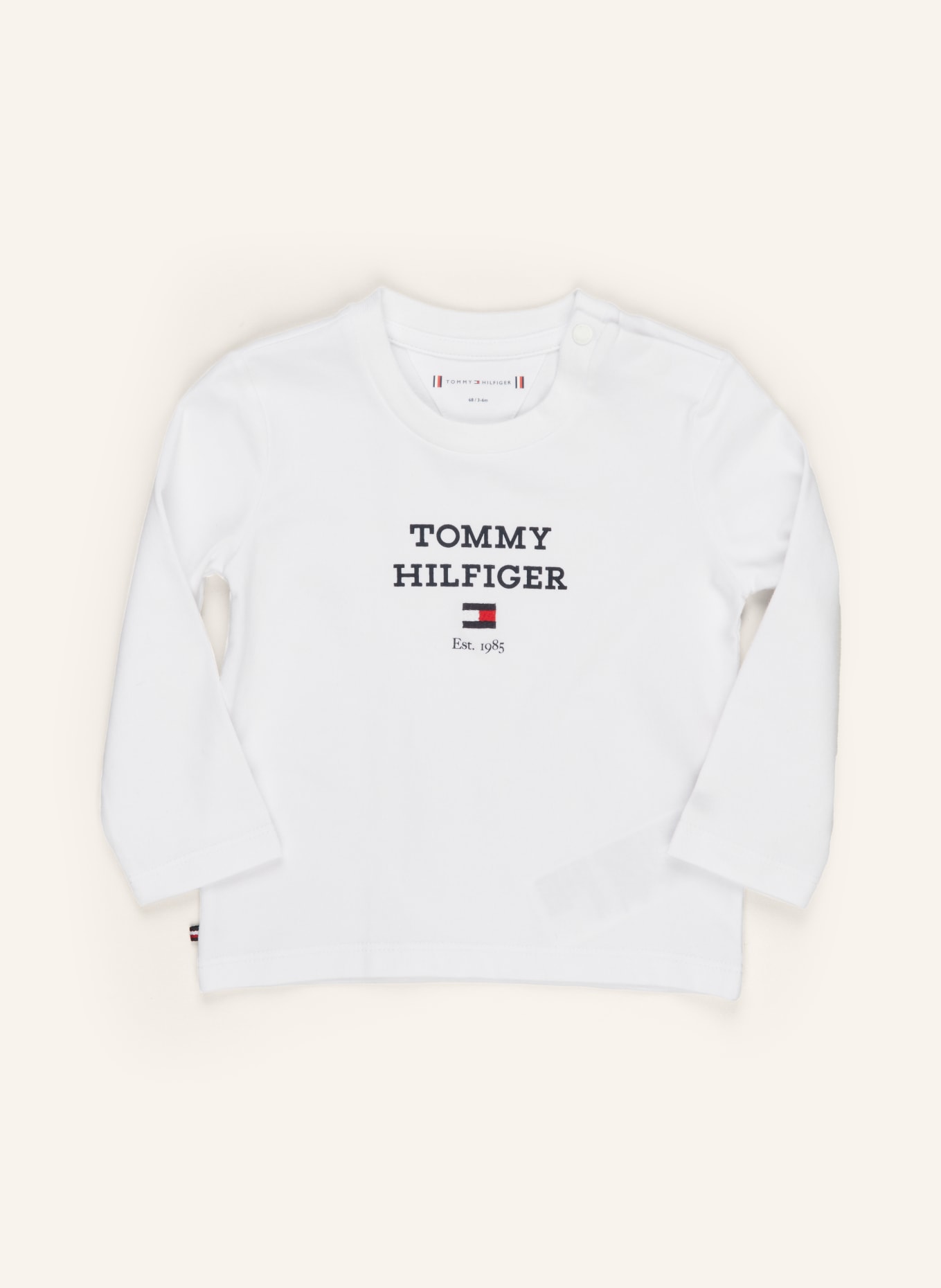 TOMMY HILFIGER Sada: Džínové kalhoty s laclem a tričko s dlouhým rukávem, Barva: BÍLÁ/ MODRÁ (Obrázek 3)