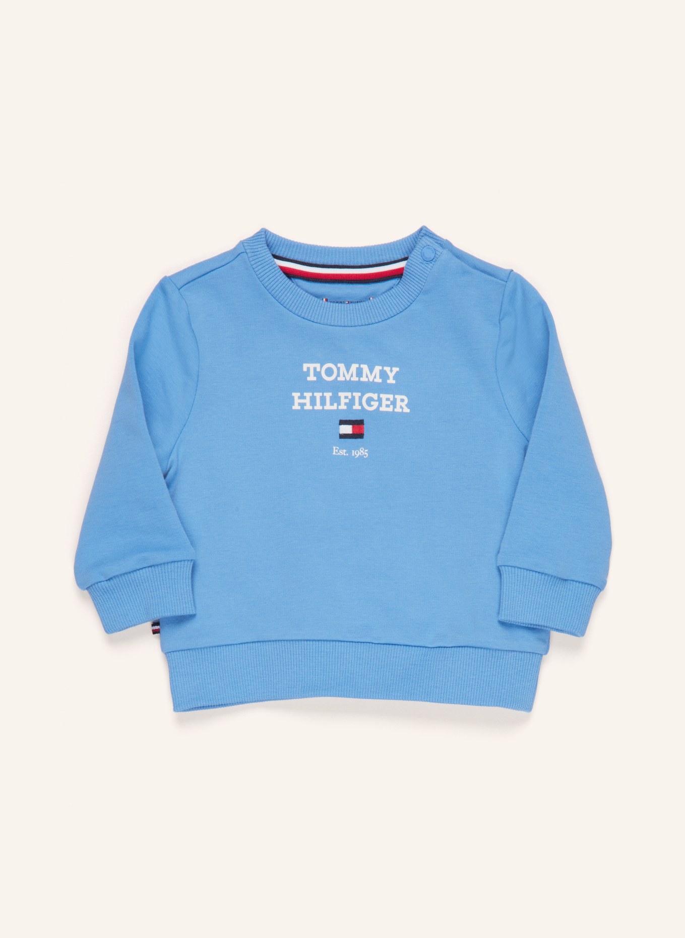 TOMMY HILFIGER Set: Sweatshirt und Sweathose in blau/ weiss