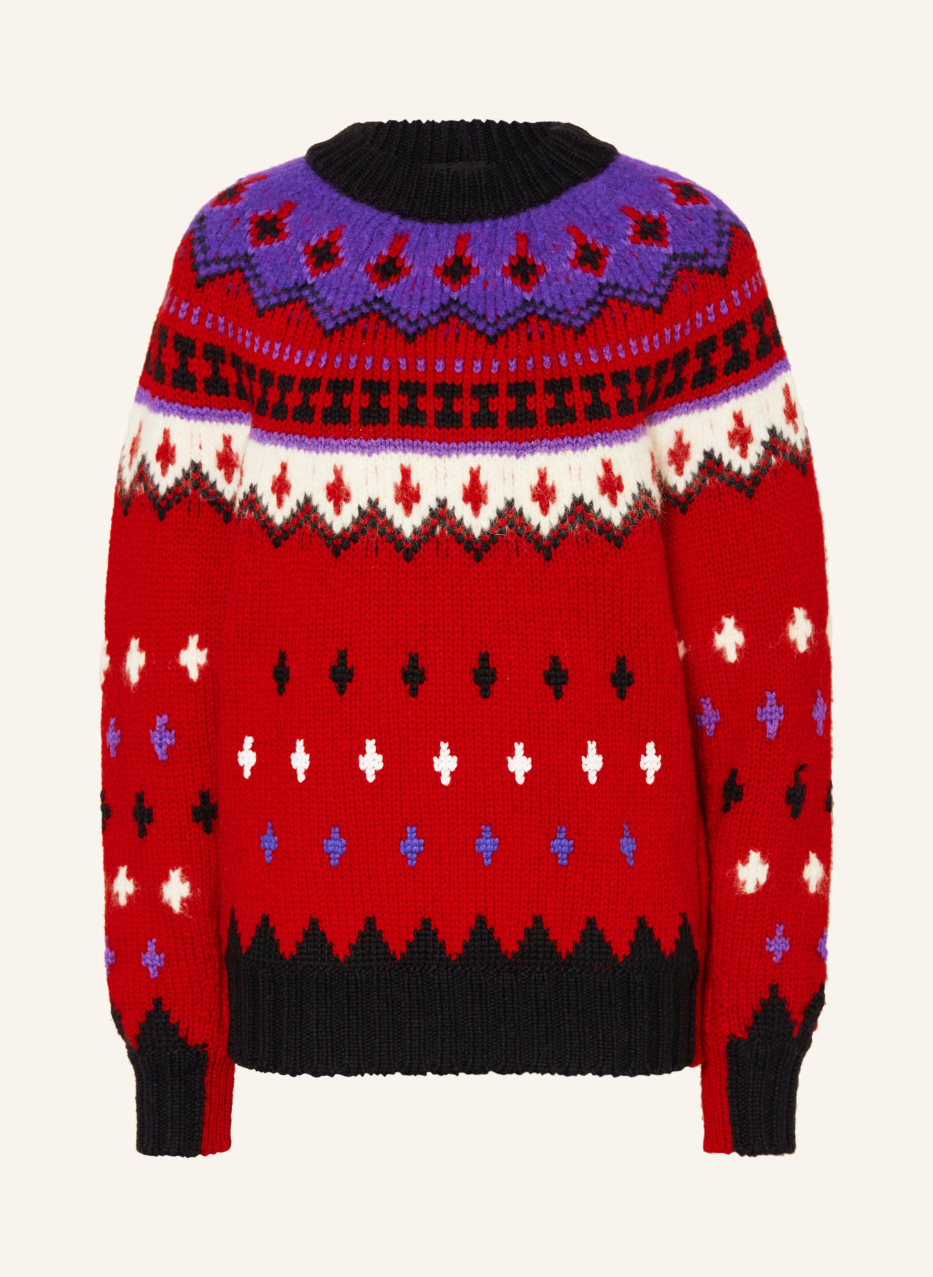MONCLER GRENOBLE Sweater, Color: PURPLE/ RED/ WHITE (Image 1)