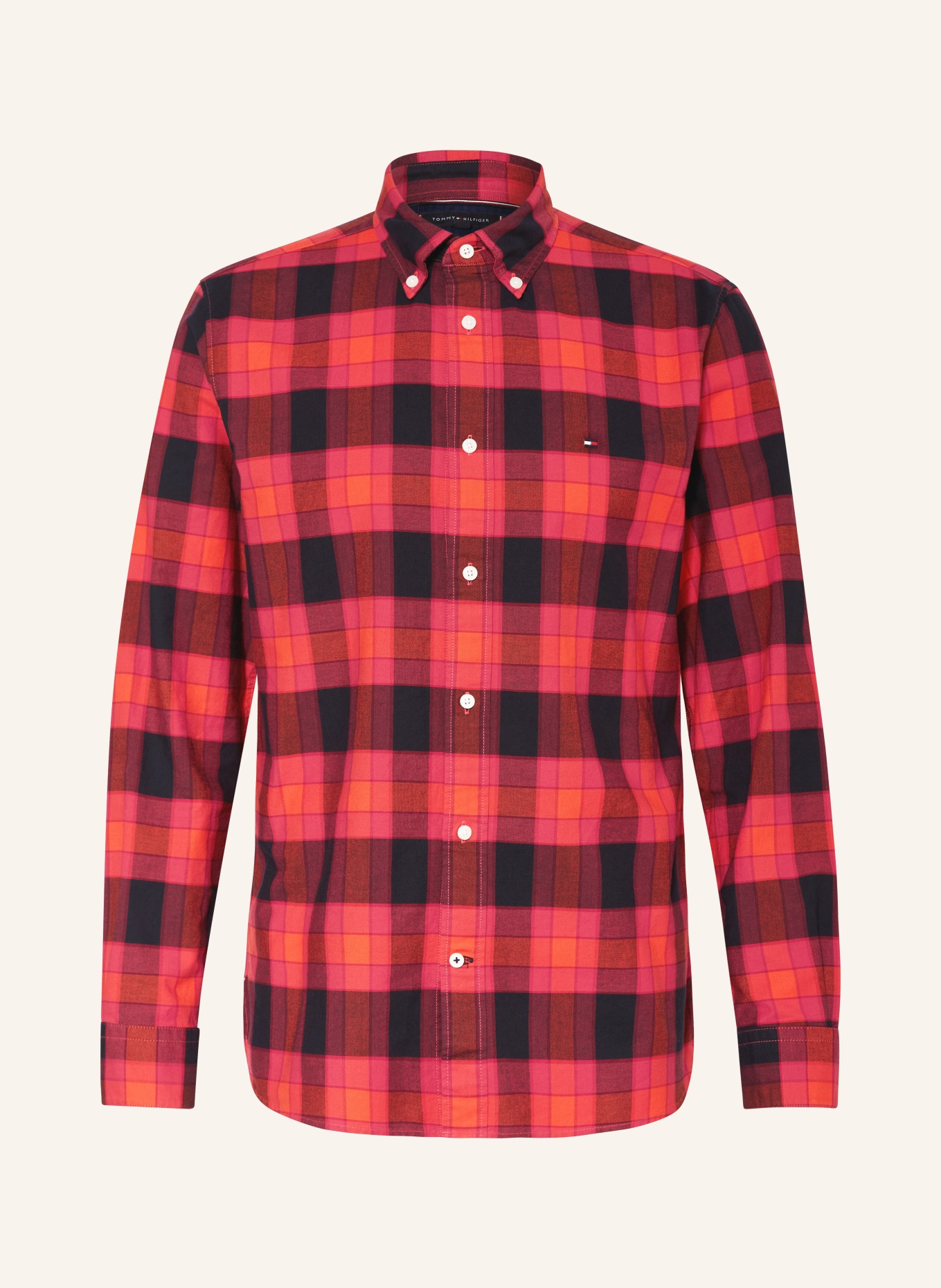 TOMMY HILFIGER Oxfordhemd Regular Fit, Farbe: ROT/ DUNKELBLAU (Bild 1)