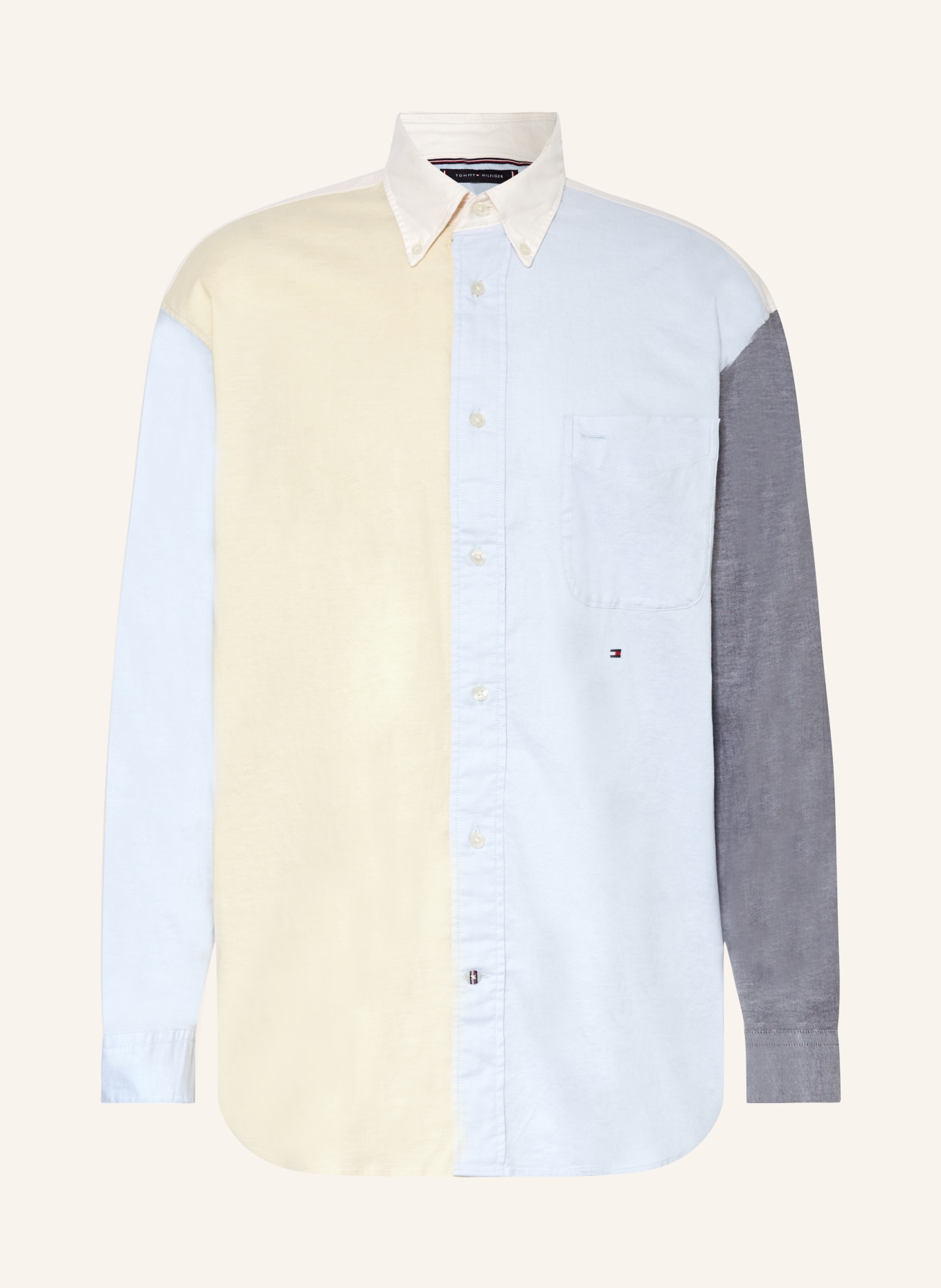 TOMMY HILFIGER Oxford shirt archive fit, Color: LIGHT YELLOW/ LIGHT BLUE/ LIGHT GRAY (Image 1)