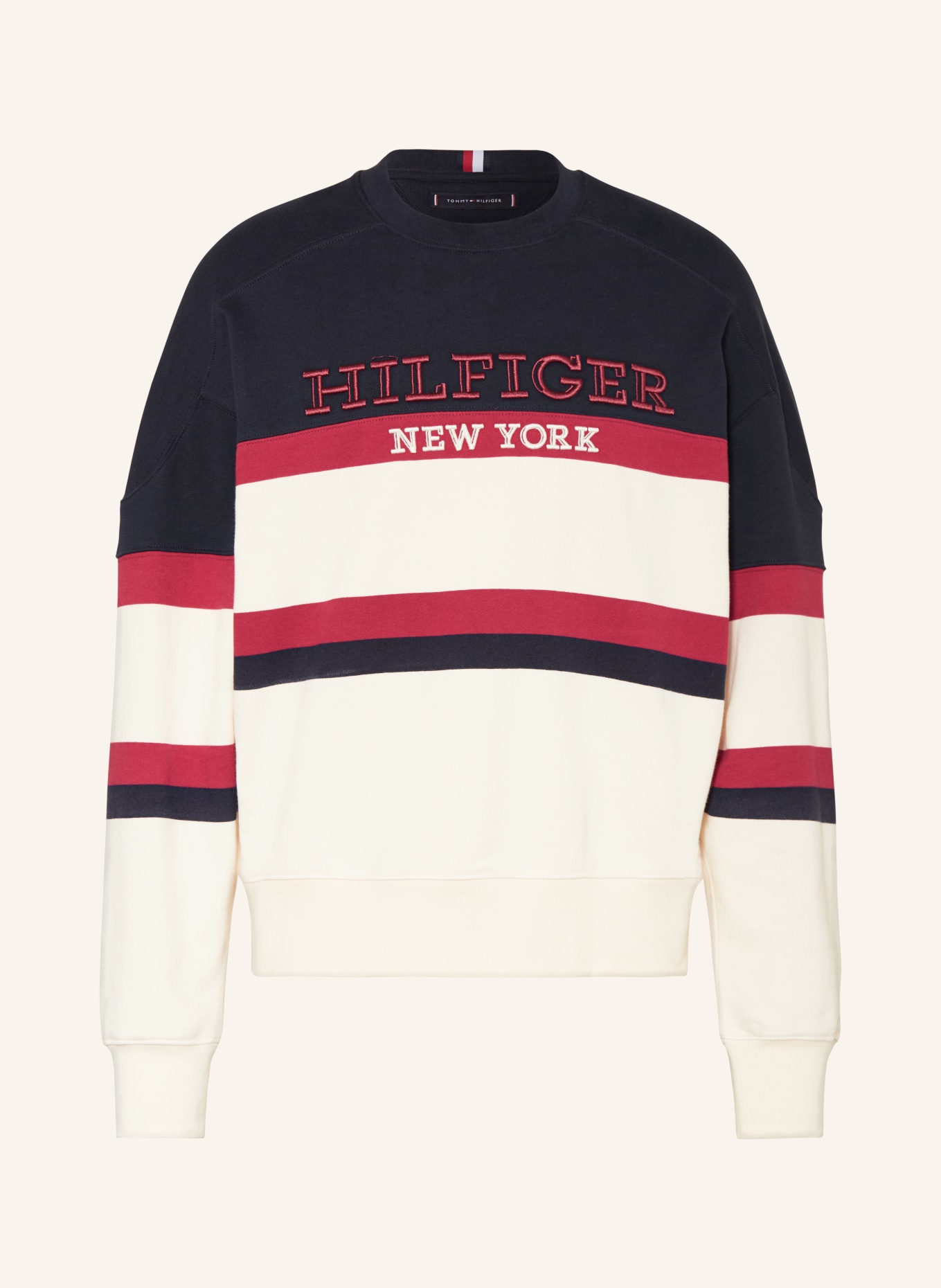 TOMMY HILFIGER Sweatshirt, Farbe: DUNKELBLAU/ DUNKELROT/ ECRU (Bild 1)