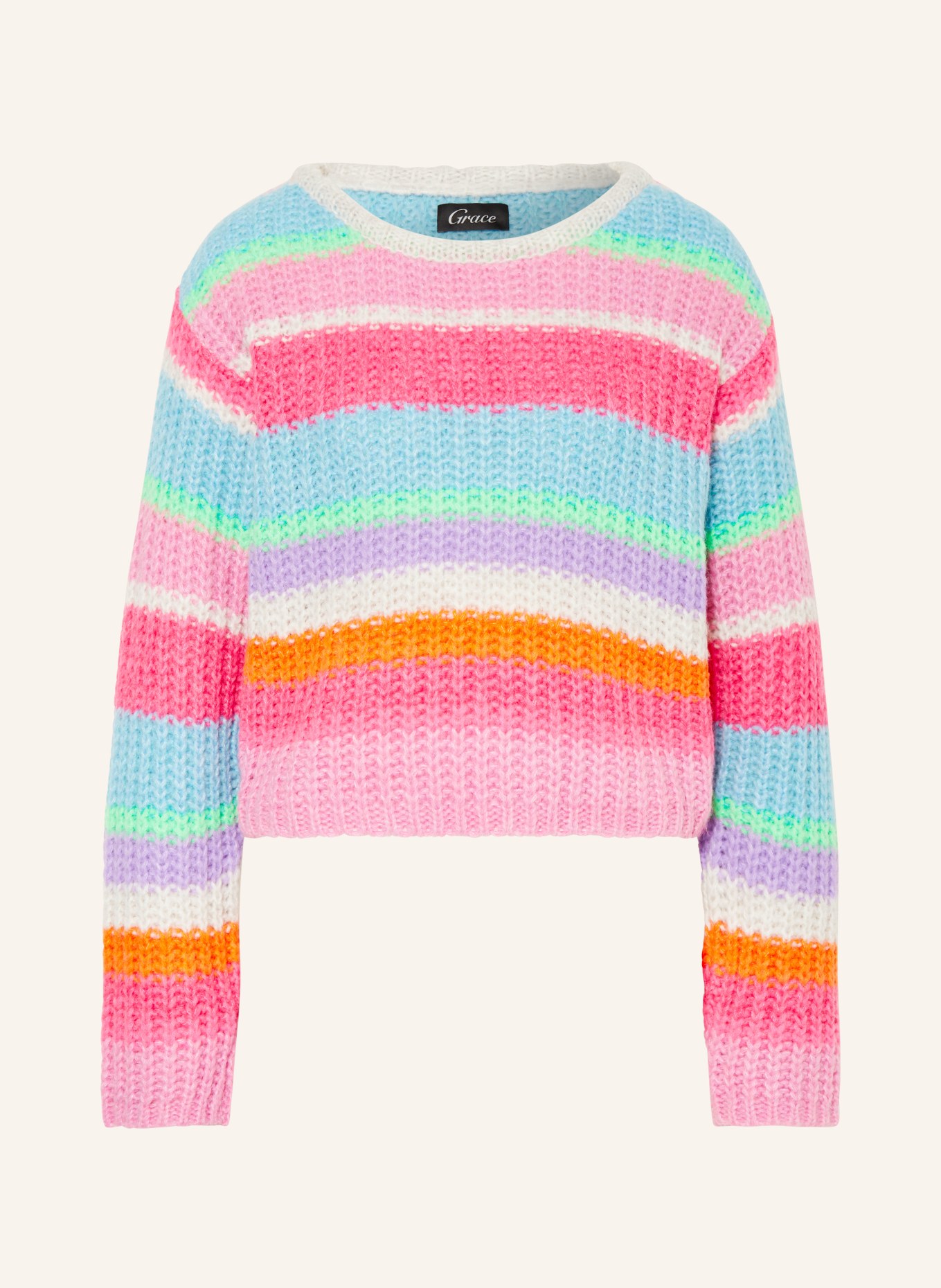 Grace Sweater, Color: PINK/ ORANGE/ PURPLE (Image 1)