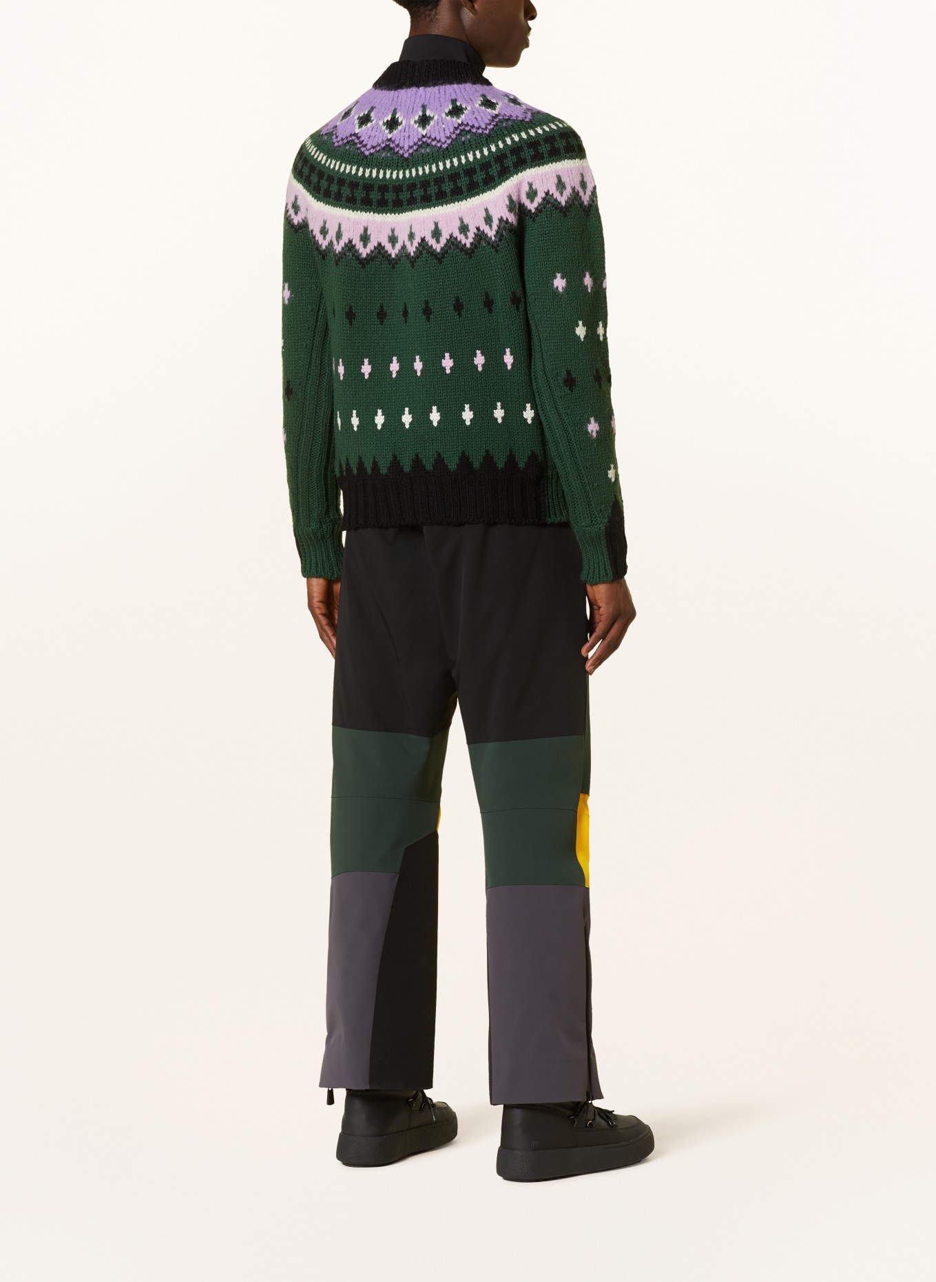 MONCLER GRENOBLE Sweater, Color: DARK GREEN/ PINK/ BLACK (Image 3)