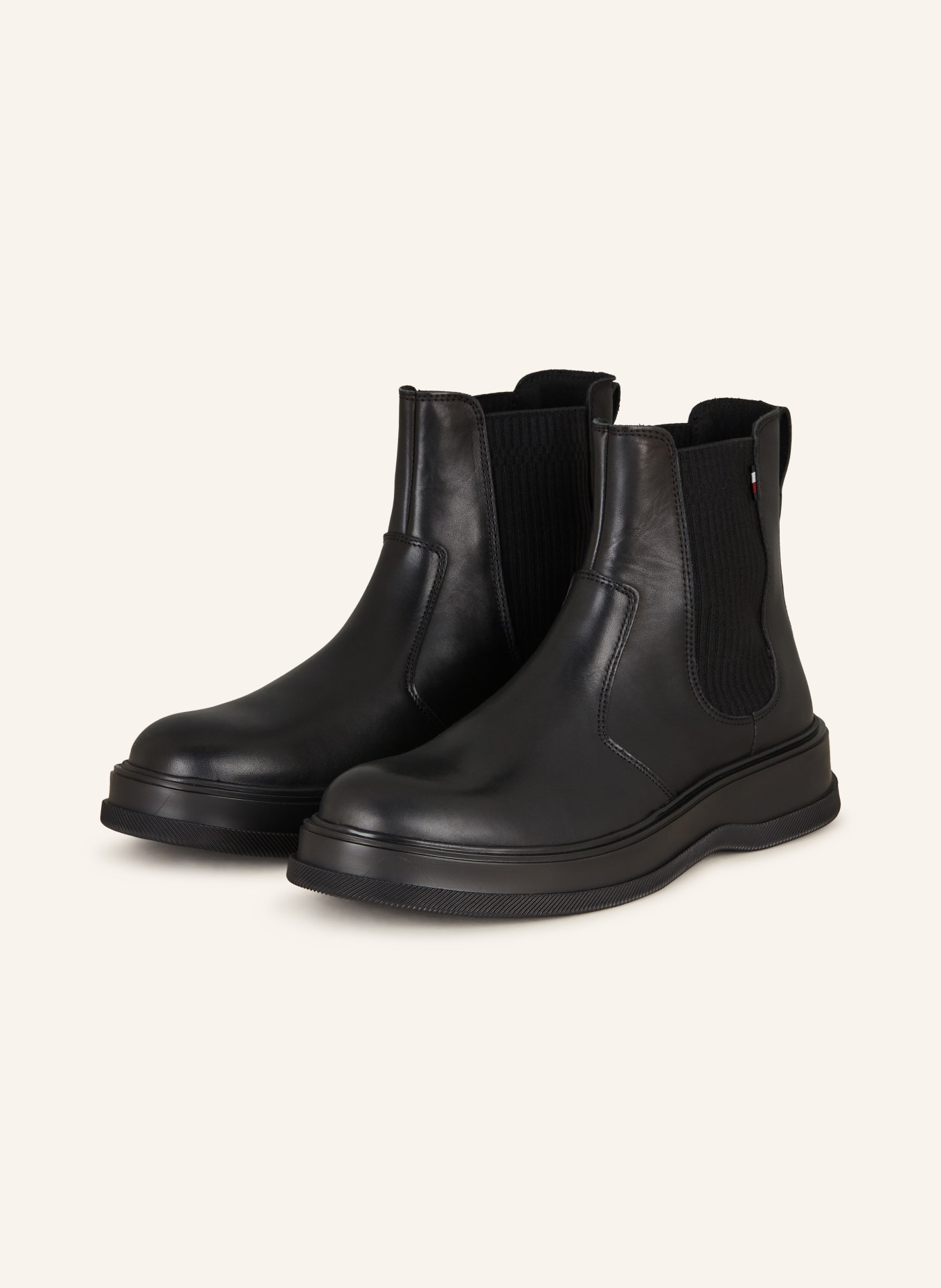 TOMMY HILFIGER Chelsea boots, Color: BLACK (Image 1)