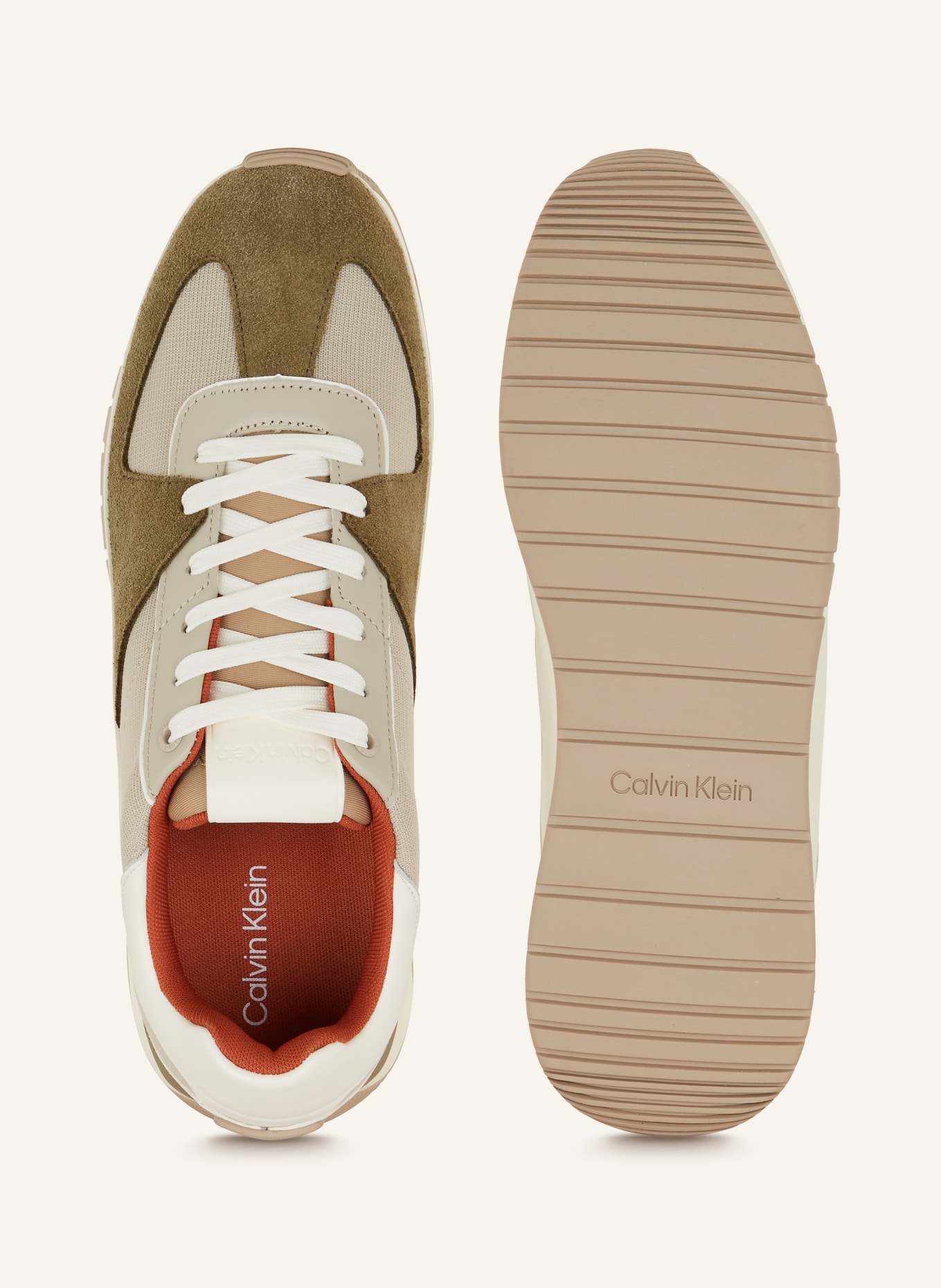 Calvin Klein Sneakersy, Barva: BÉŽOVÁ/ KRÉMOVÁ/ ZELENÁ (Obrázek 5)