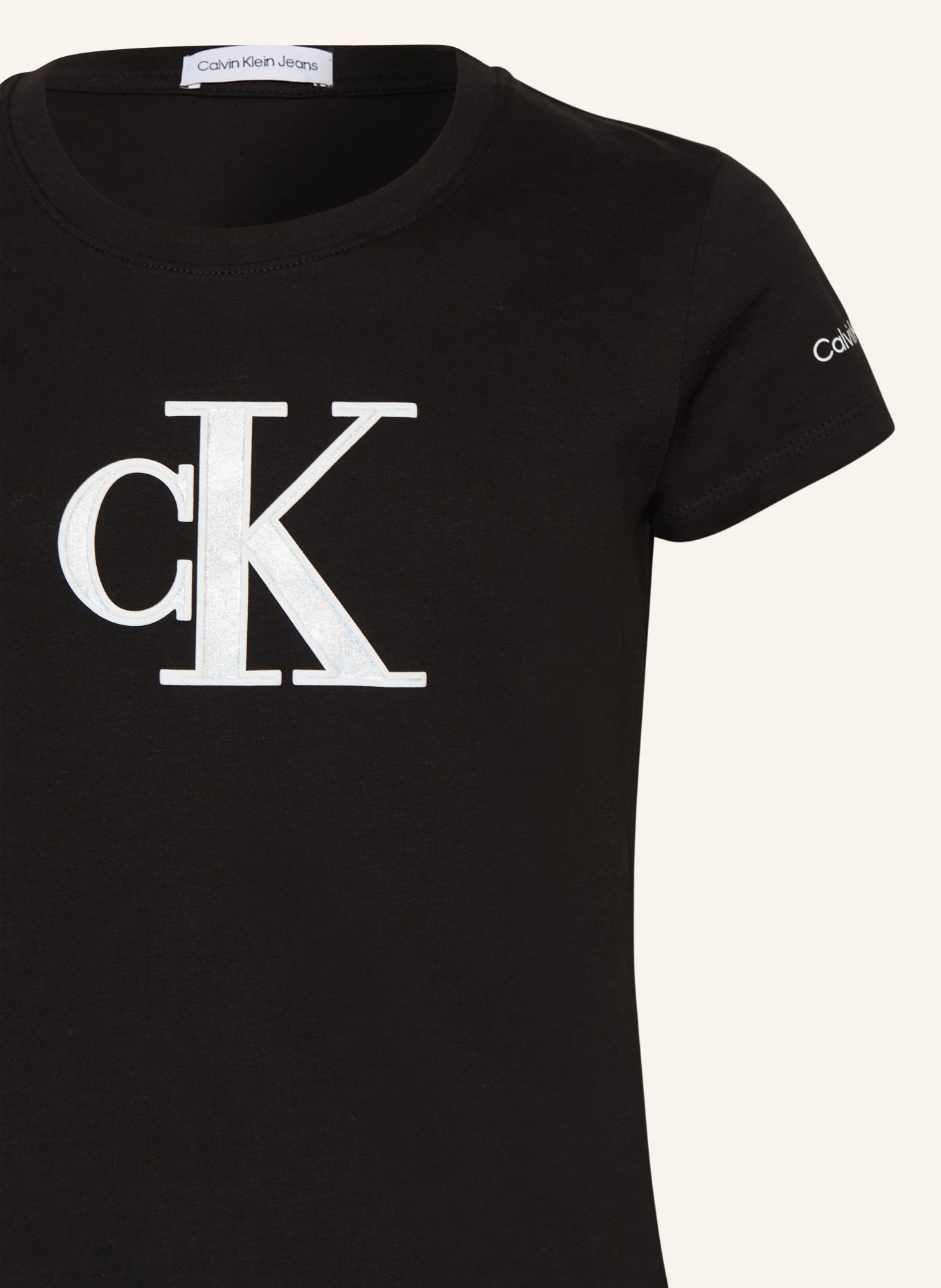 Calvin Klein T-shirt, Kolor: CZARNY/ BIAŁY (Obrazek 3)