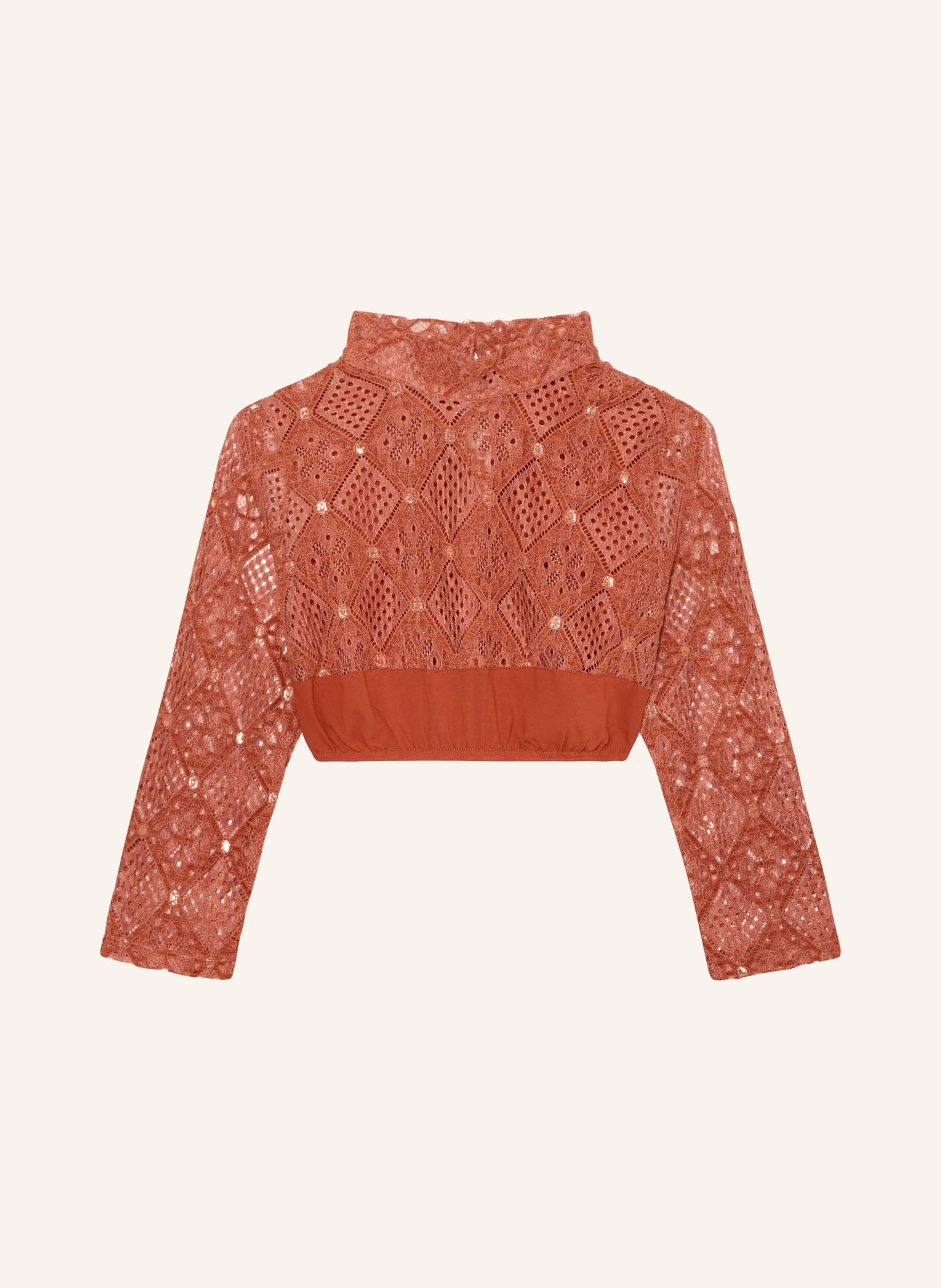 KRÜGER Dirndl blouse ELEA with glitter thread, Color: RED (Image 1)