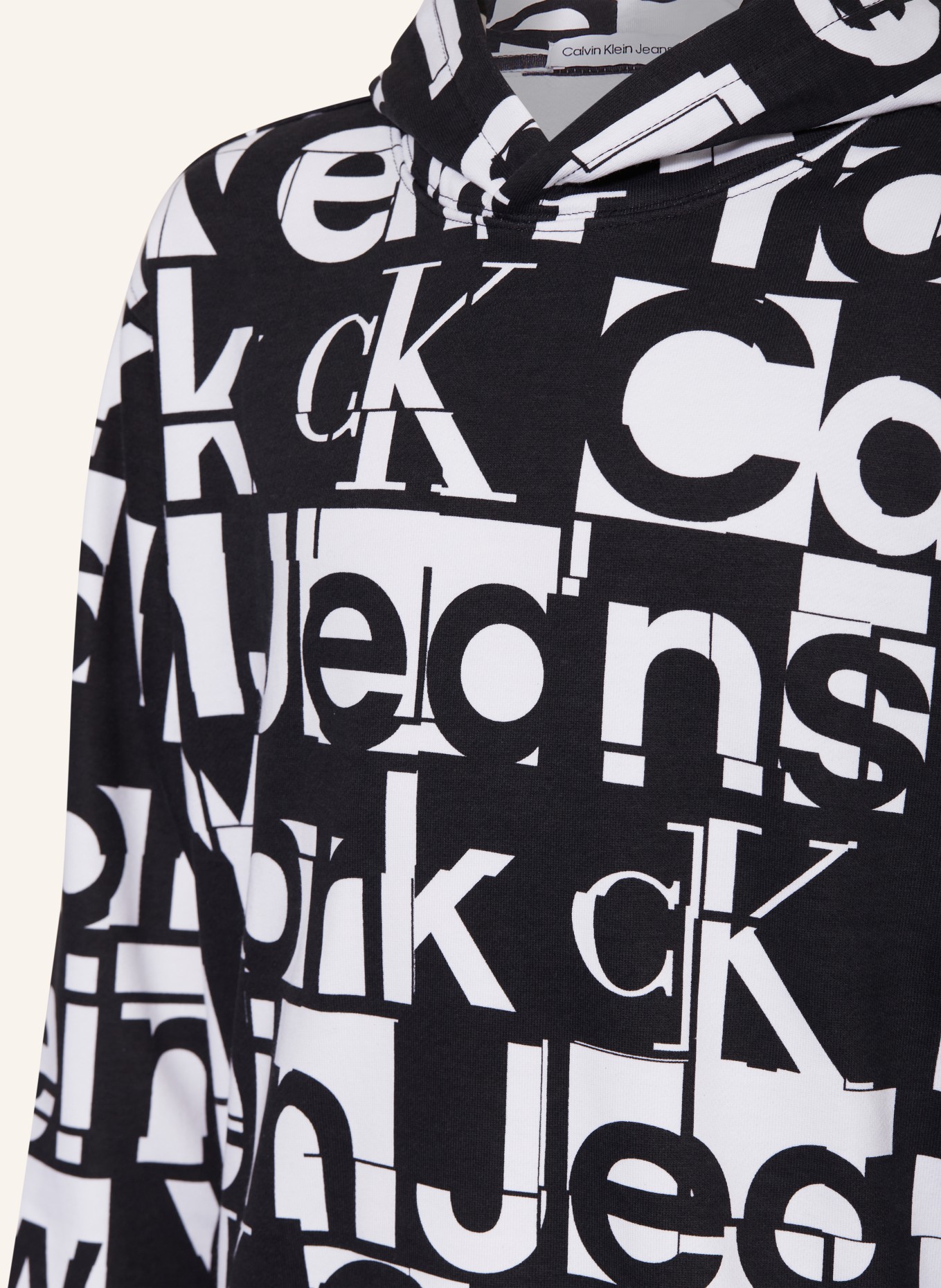 Calvin Klein Hoodie, Farbe: WEISS/ SCHWARZ (Bild 3)