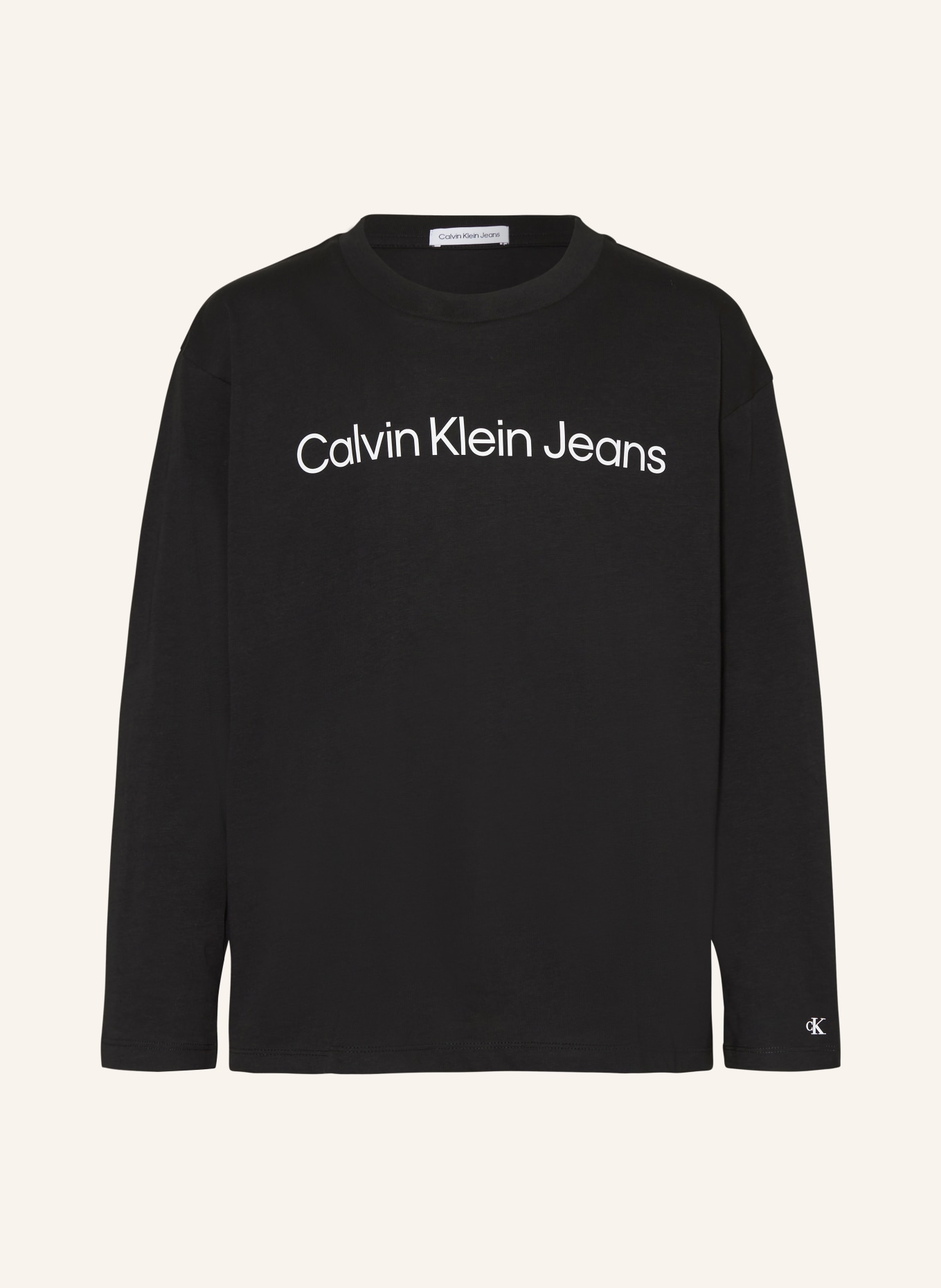 Calvin Klein Tričko s dlouhým rukávem, Barva: ČERNÁ/ BÍLÁ (Obrázek 1)