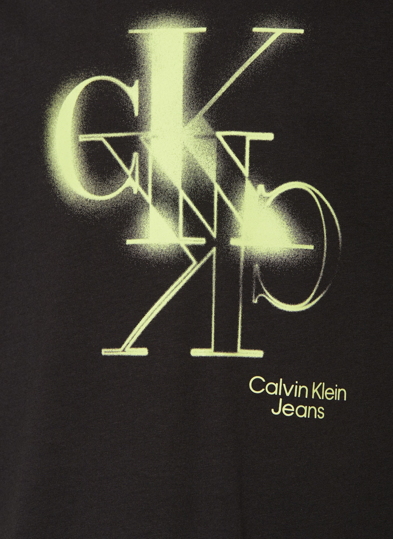 Calvin Klein T-Shirt, Farbe: SCHWARZ/ NEONGRÜN (Bild 3)