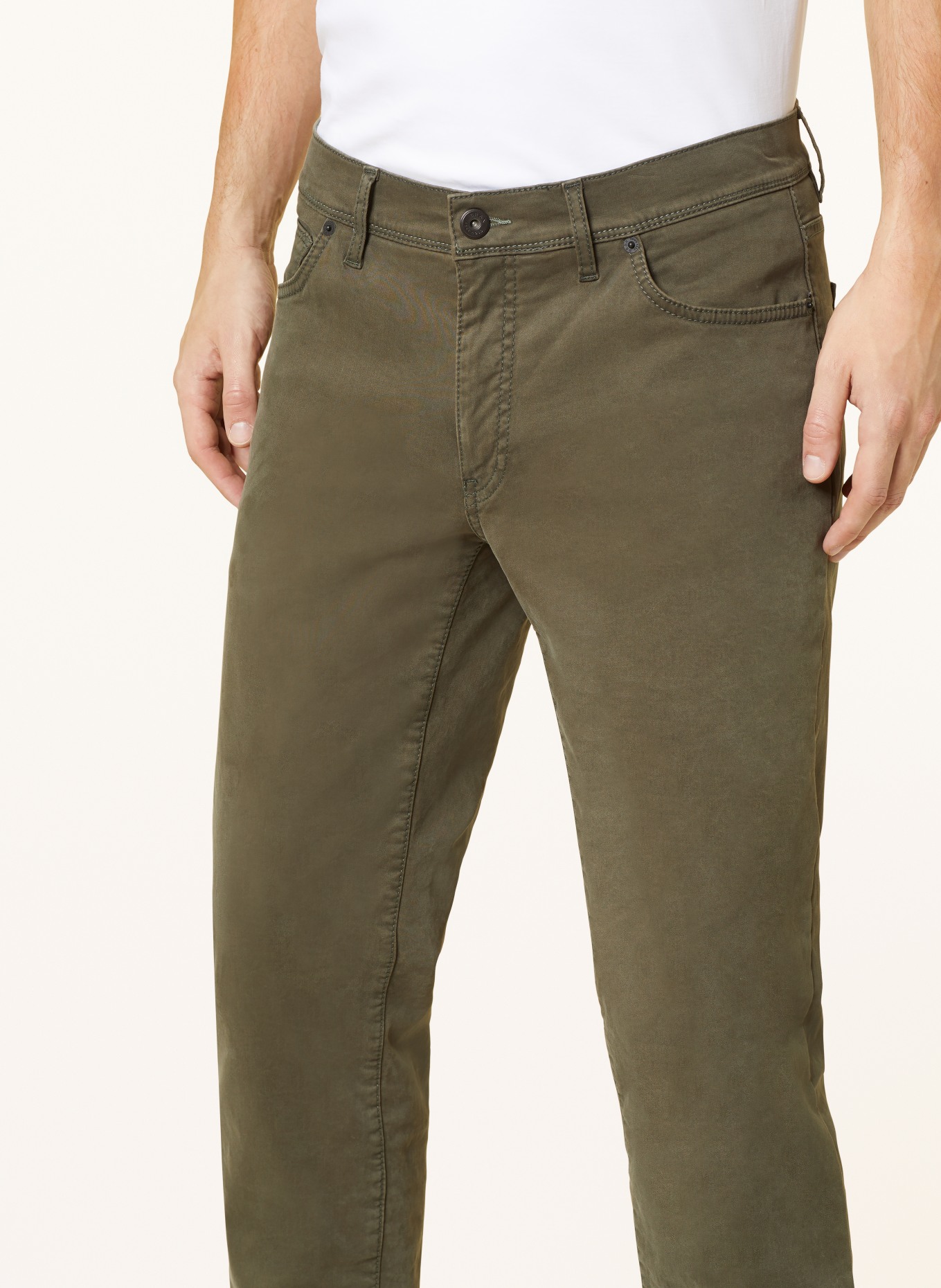 BRAX Thermal trousers CADIZ straight fit in khaki