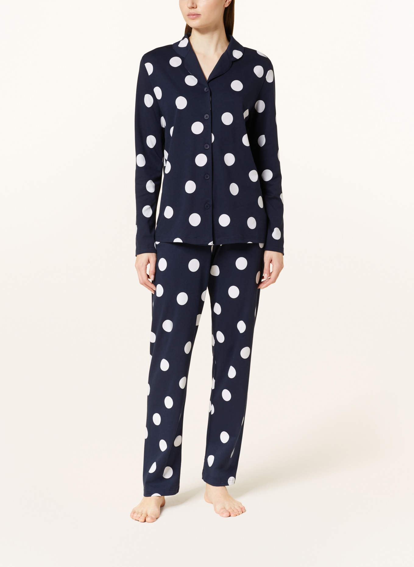 mey Pajamas series ANOUK, Color: DARK BLUE/ WHITE (Image 2)