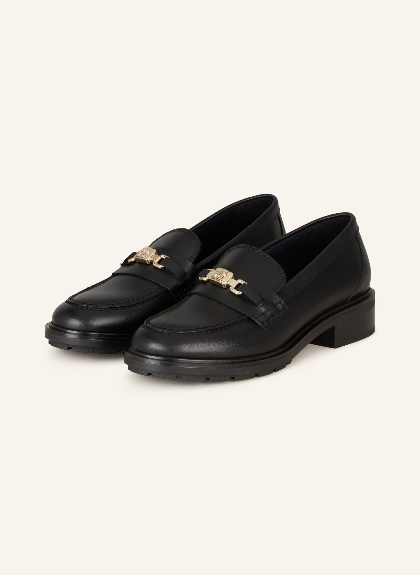 TOMMY HILFIGER Loafers, Color: BLACK (Image 1)