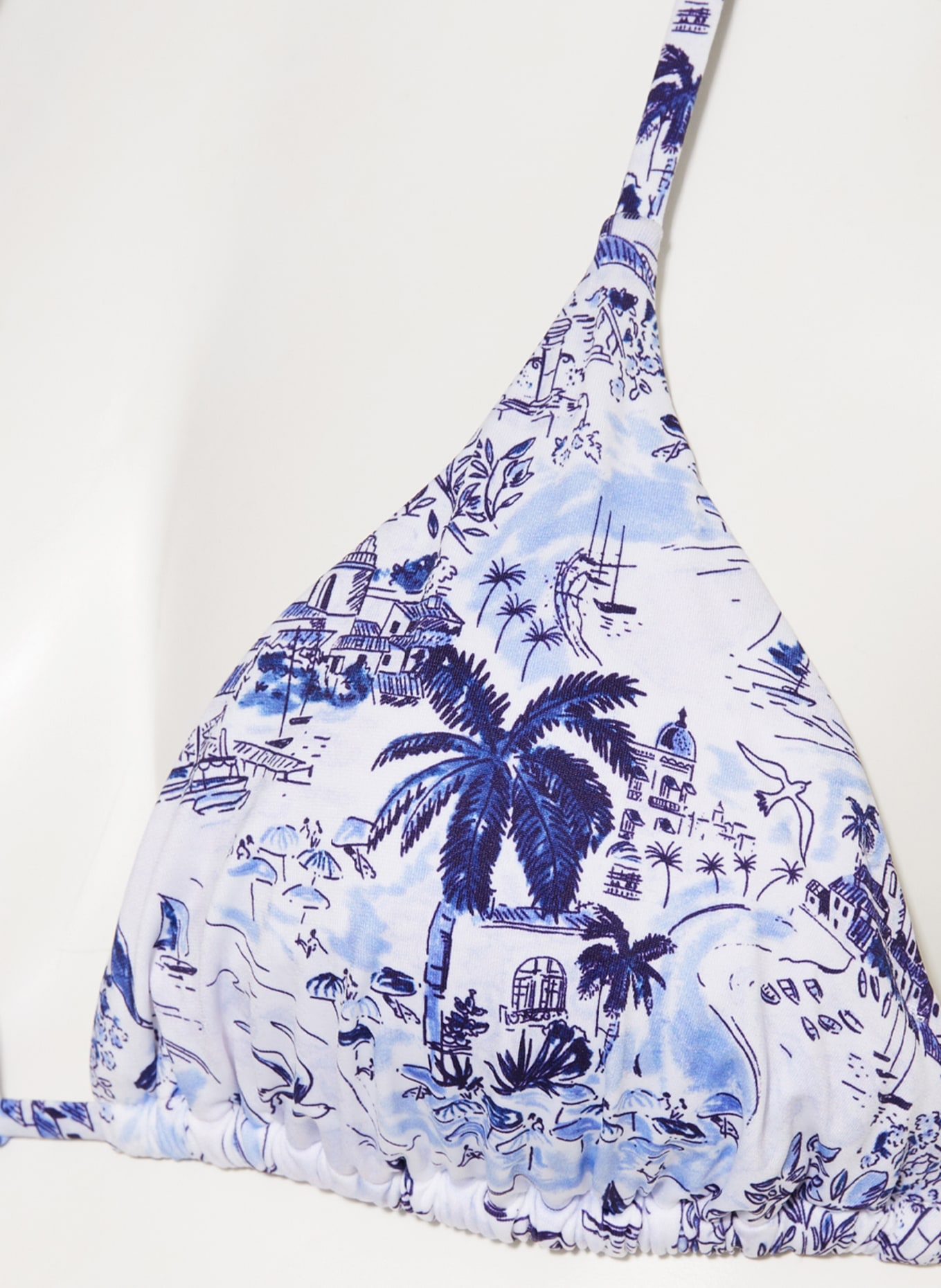 VILEBREQUIN Triangel-Bikini-Top RIVIERA FLEUR, Farbe: WEISS/ DUNKELBLAU/ HELLBLAU (Bild 4)