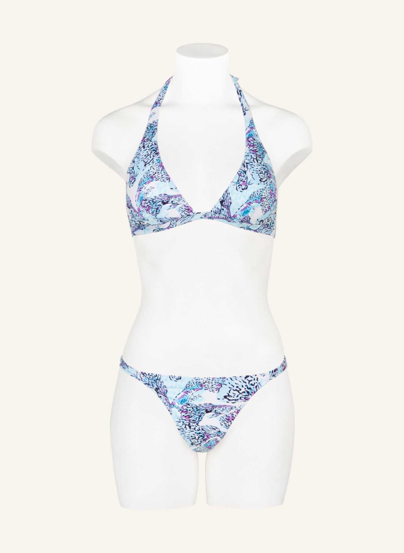 VILEBREQUIN Basic bikini bottoms ISADORA FISH FRAZ, Color: WHITE/ TURQUOISE/ PURPLE (Image 2)
