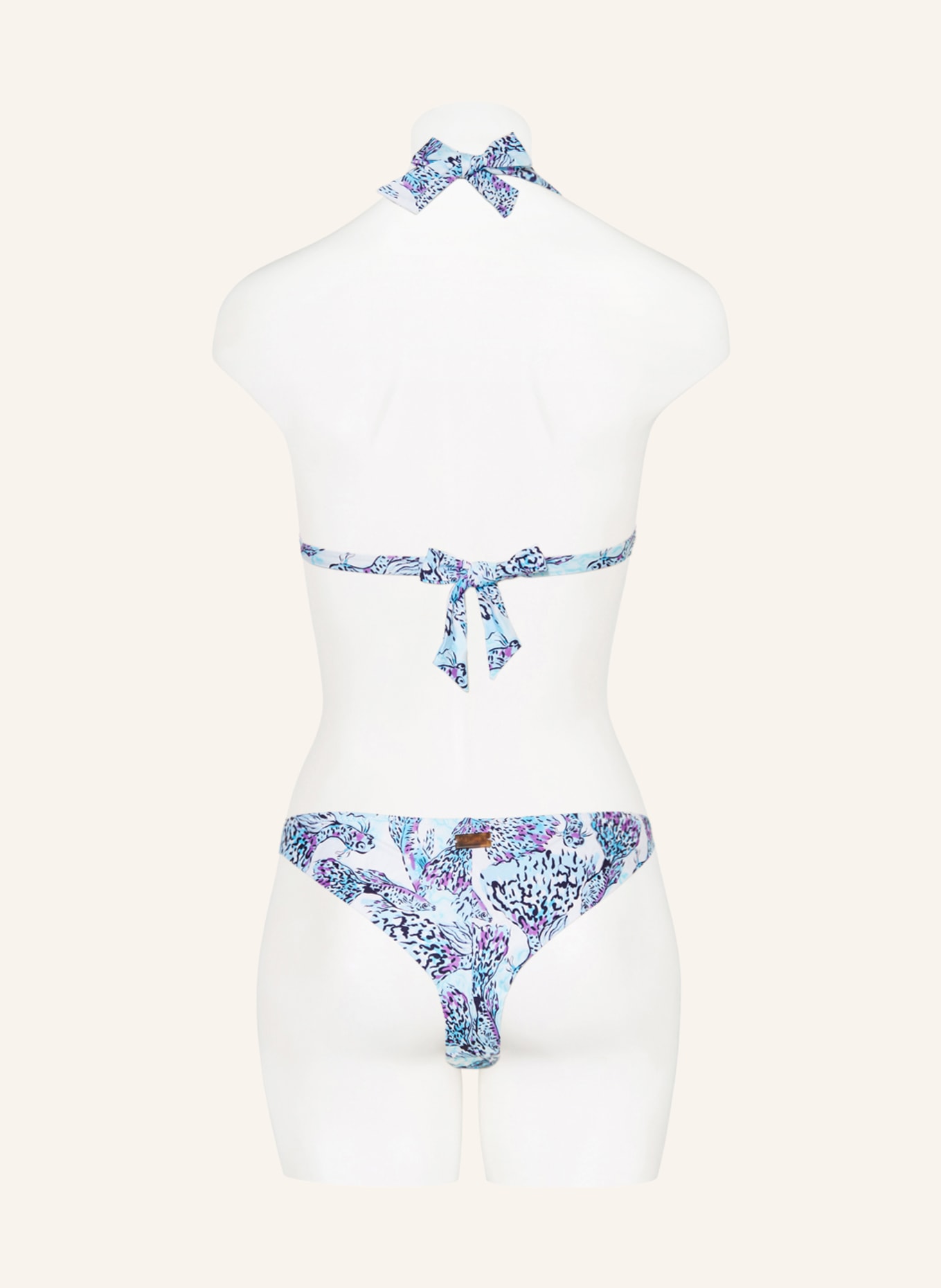VILEBREQUIN Triangle bikini top ISADORA FISH FLECHE, Color: WHITE/ TURQUOISE/ PURPLE (Image 3)