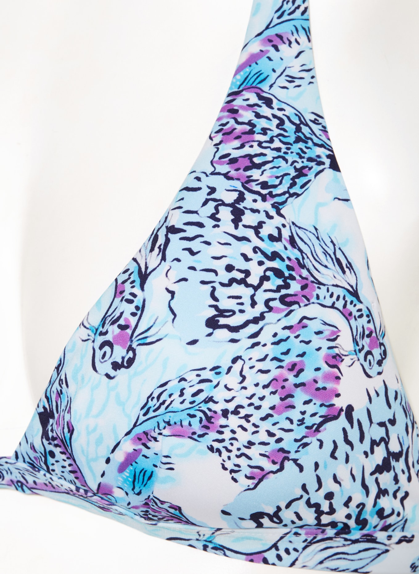 VILEBREQUIN Triangle bikini top ISADORA FISH FLECHE, Color: WHITE/ TURQUOISE/ PURPLE (Image 4)