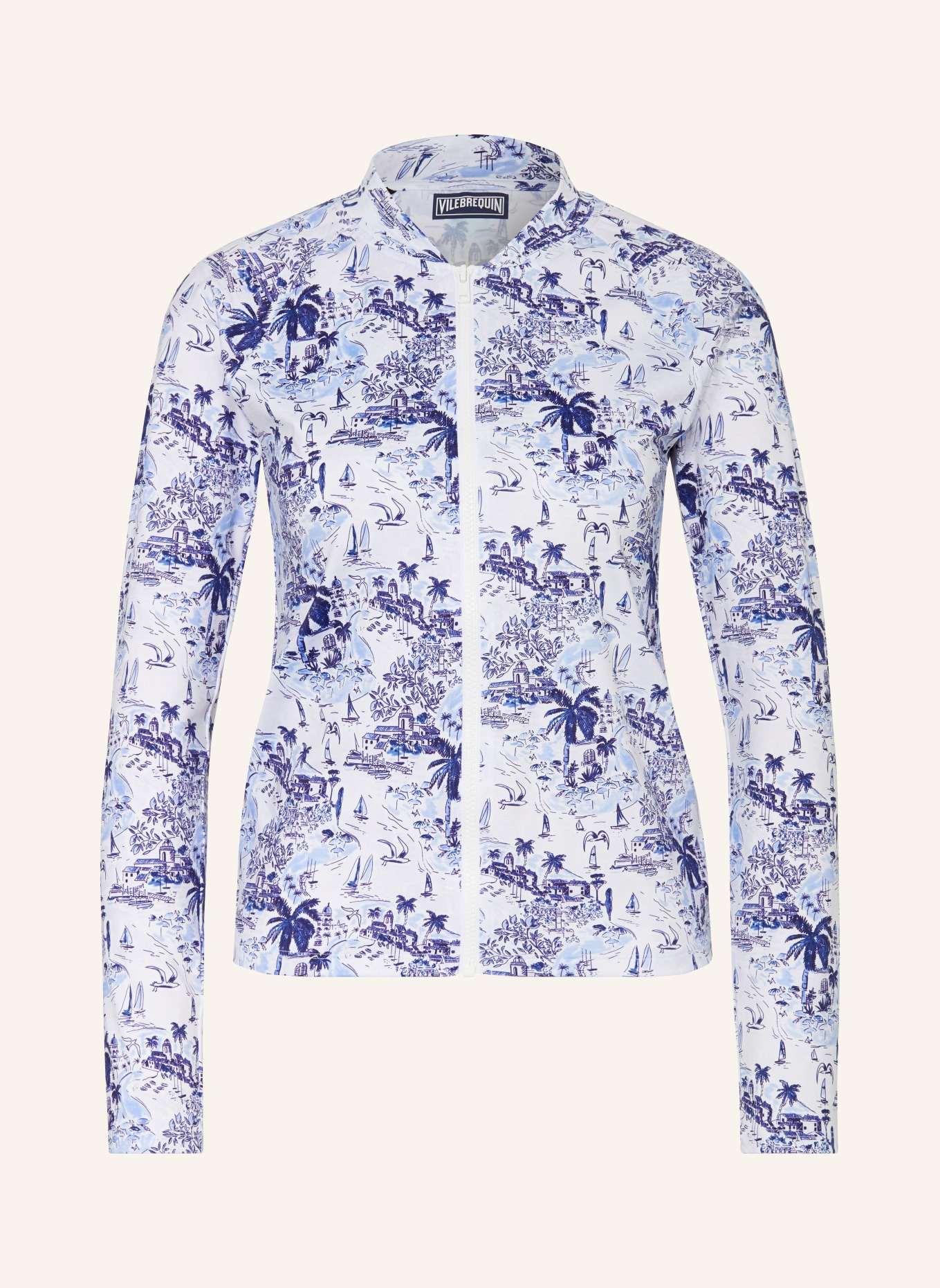 VILEBREQUIN UV shirt FLYNN with UV protection 50+, Color: WHITE/ LIGHT PURPLE/ DARK PURPLE (Image 1)