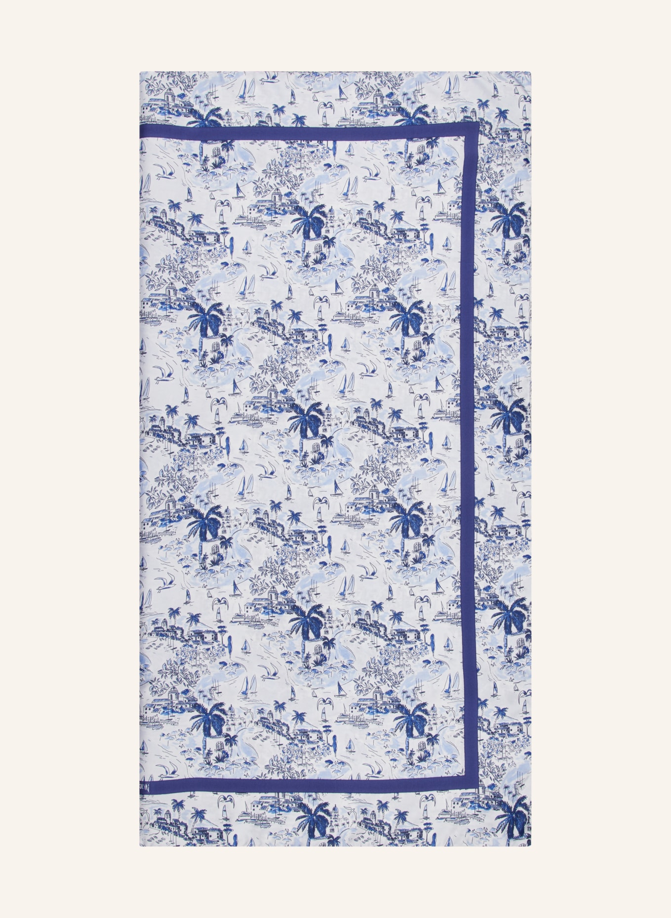 VILEBREQUIN Silk scarf RIVIERA CARRE9, Color: LIGHT BLUE/ BLUE (Image 1)
