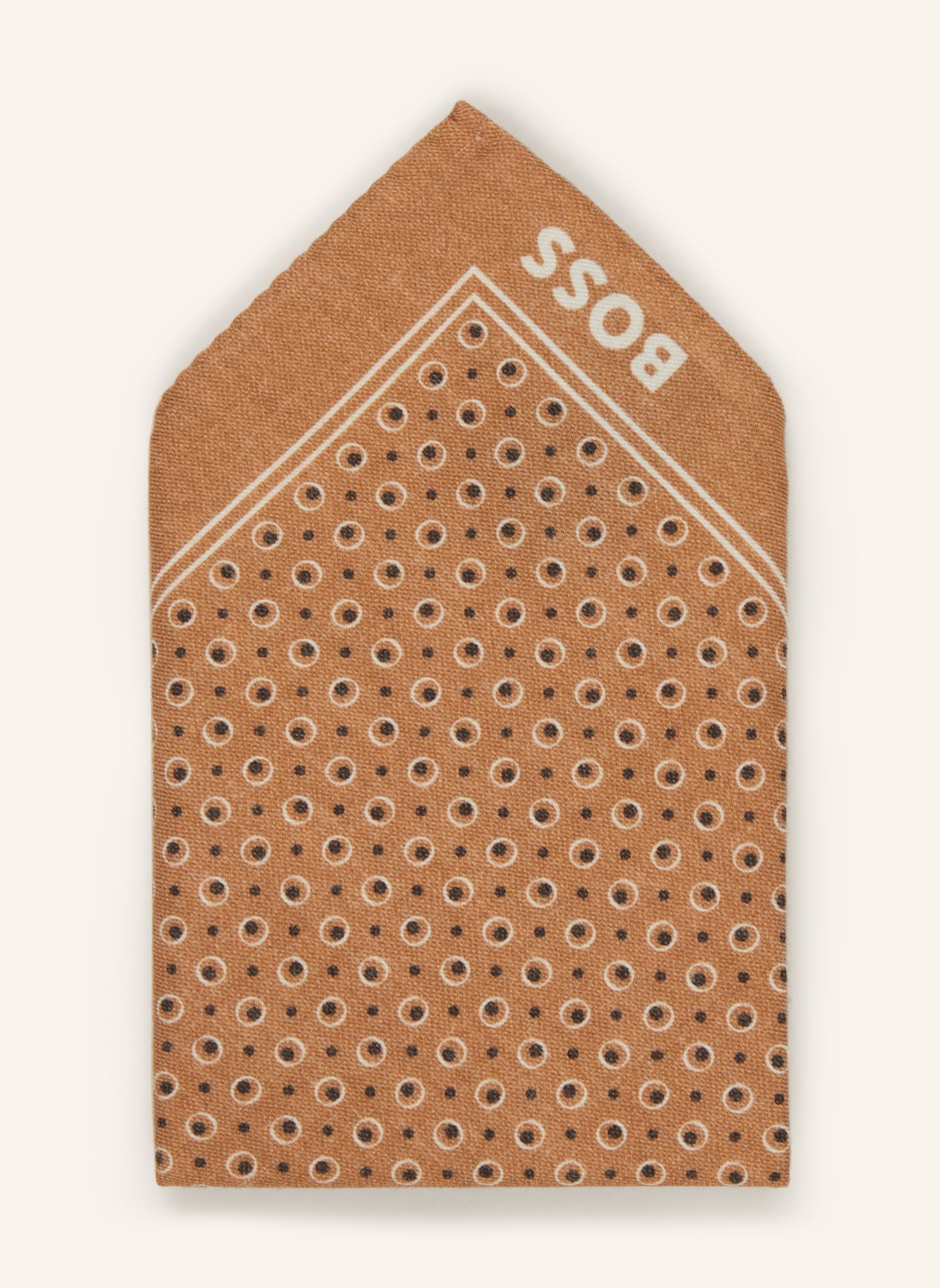 BOSS Pocket square with linen, Color: BEIGE (Image 1)