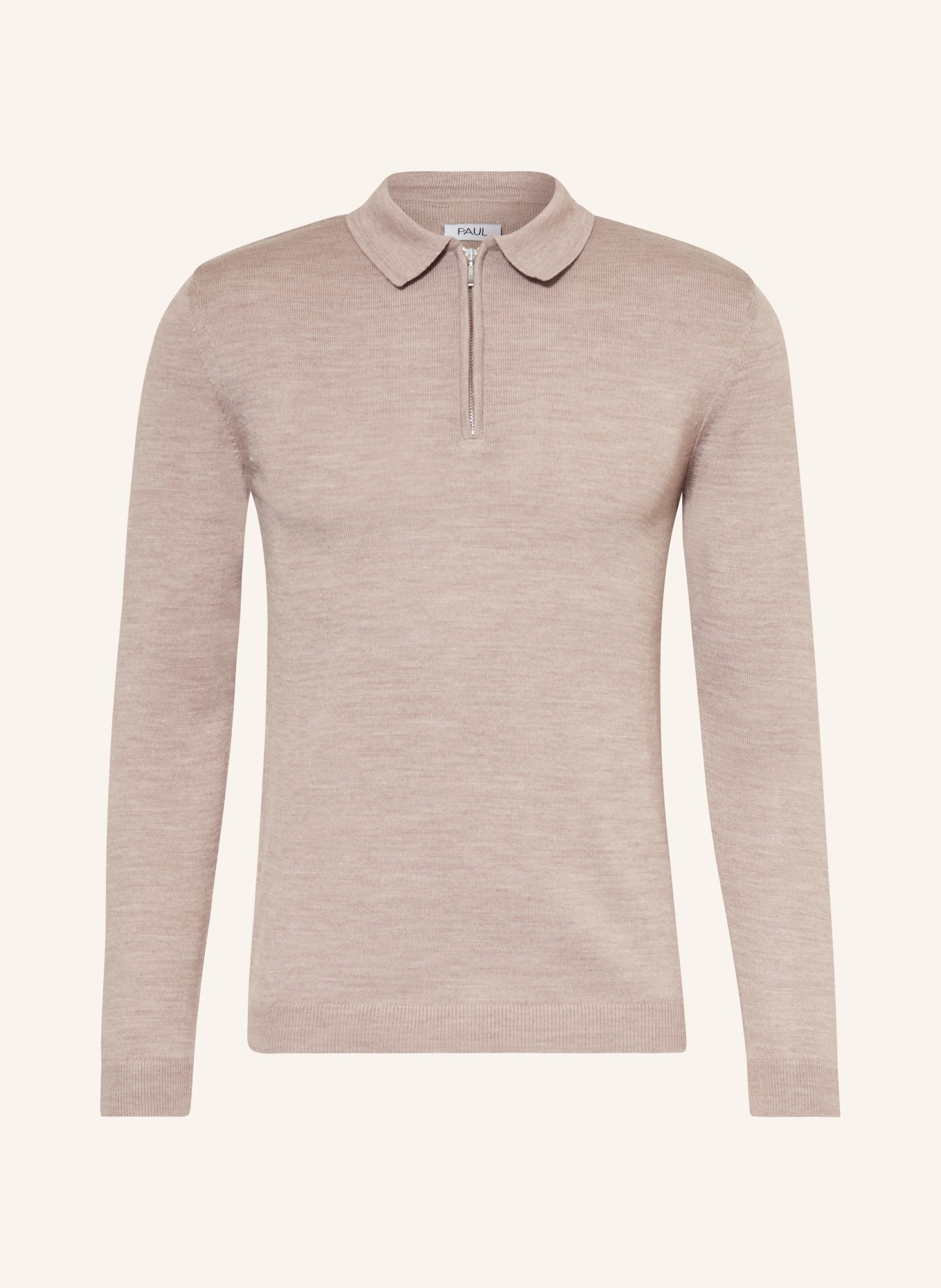 PAUL Knitted polo shirt, Color: TAUPE (Image 1)