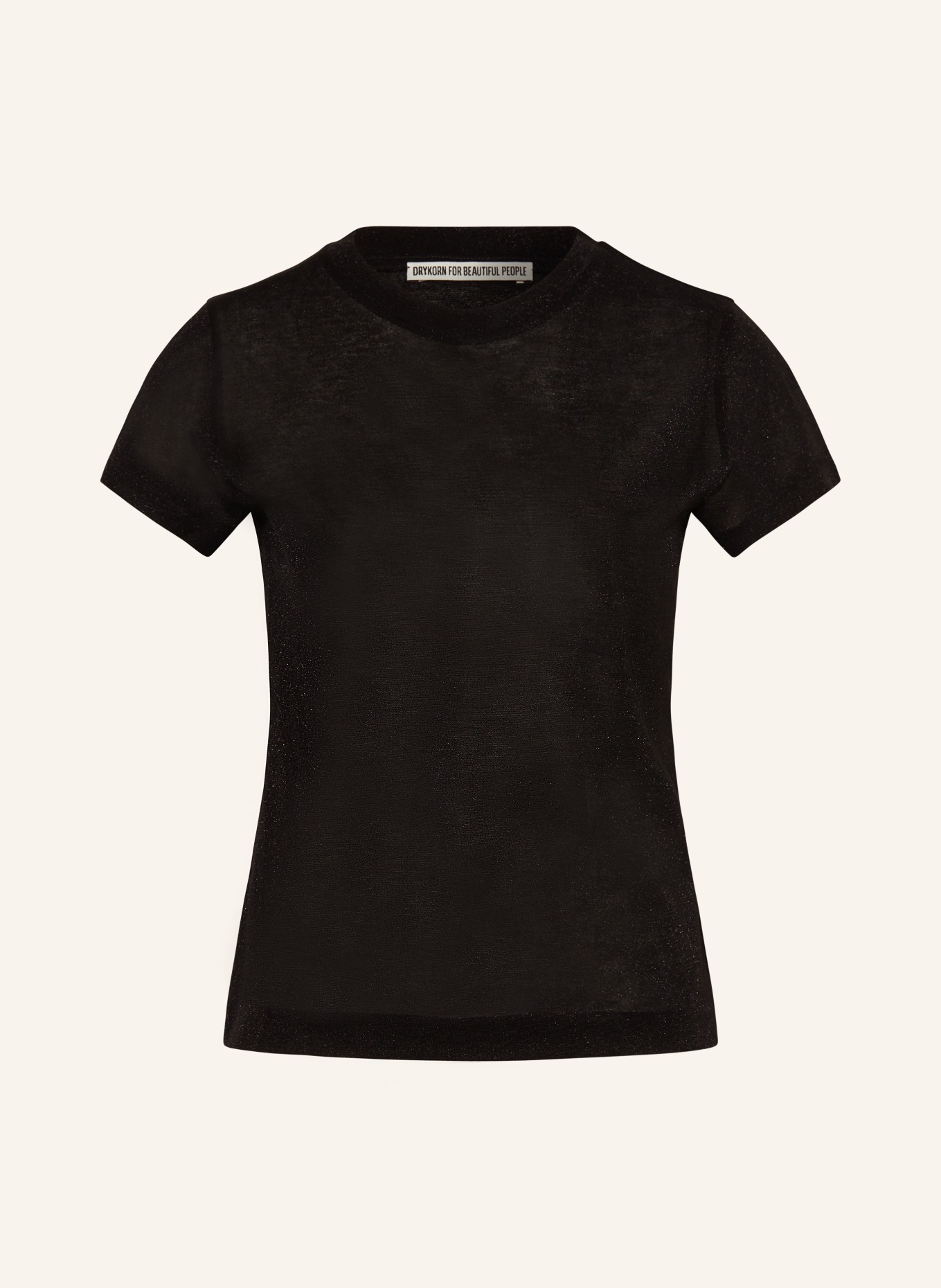 DRYKORN T-shirt KOALE with glitter thread, Color: BLACK (Image 1)