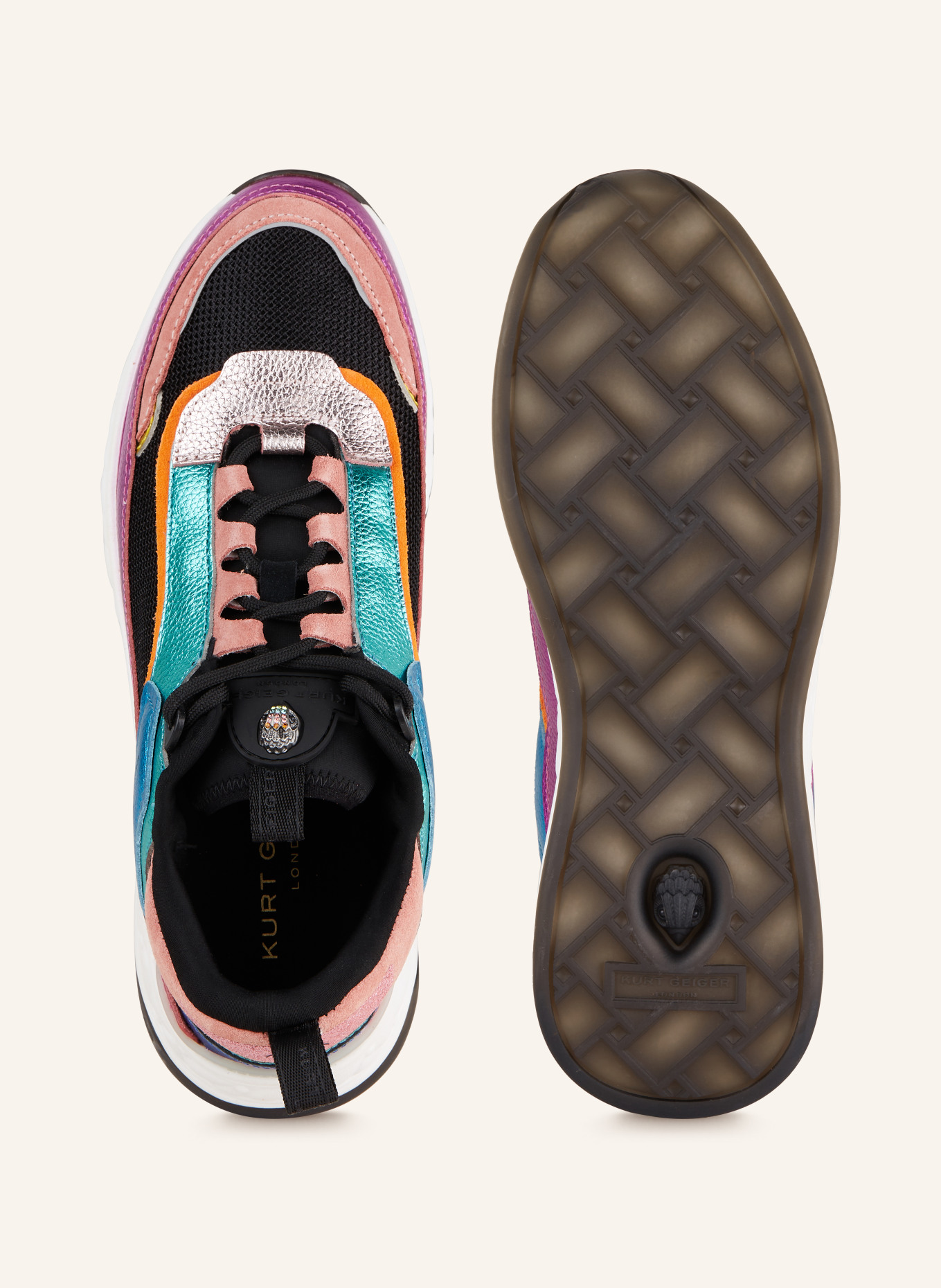 KURT GEIGER Sneaker KENSINGTON, Farbe: BLAU/ PINK/ ORANGE (Bild 5)
