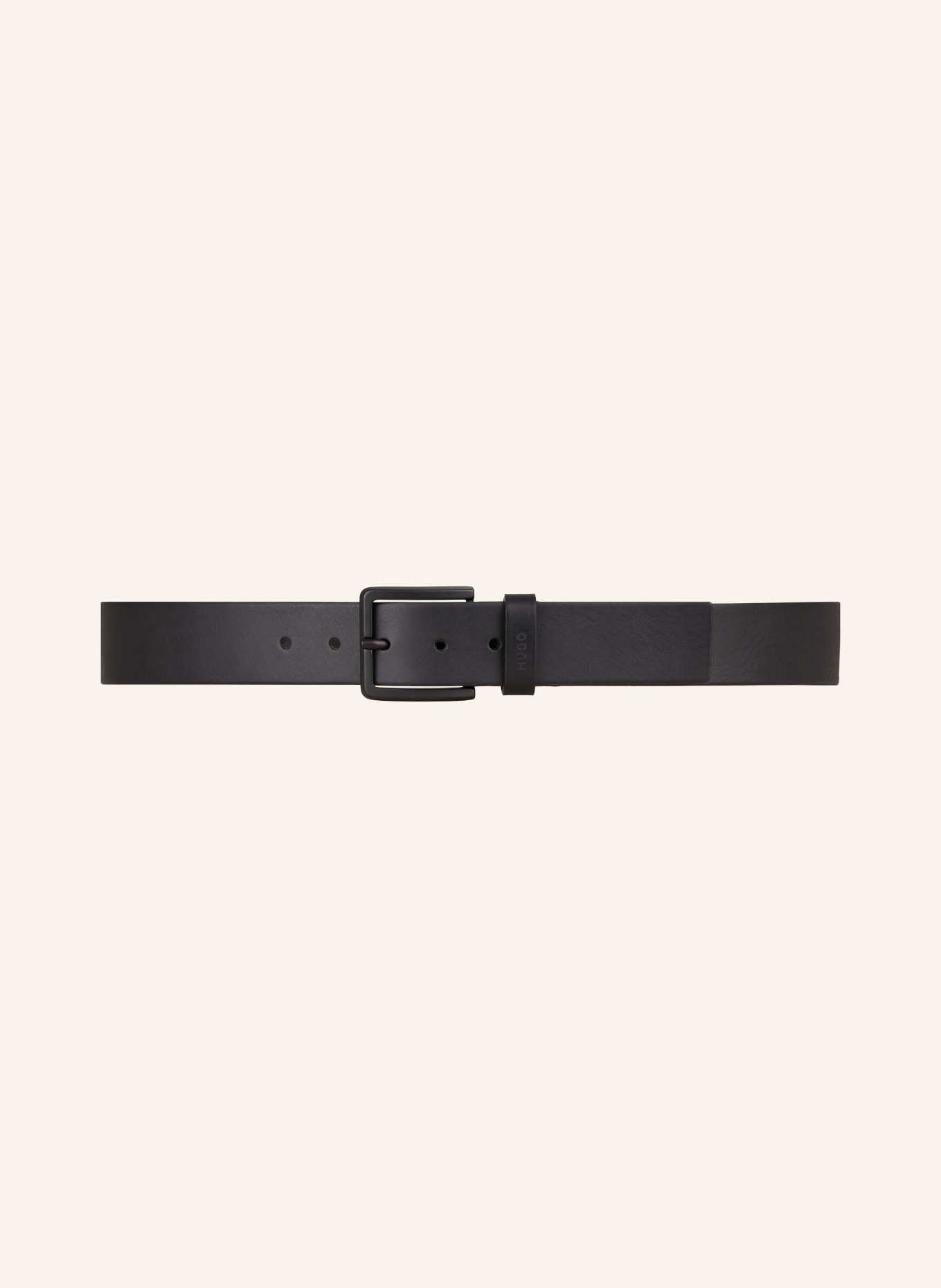 HUGO Leather belt GIONIOS, Color: BLACK (Image 2)