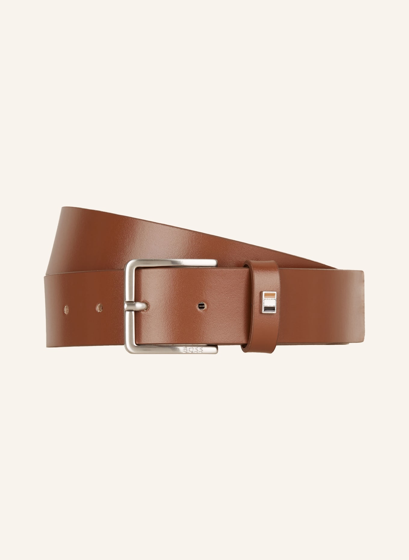 BOSS Leather belt THER, Color: BROWN (Image 1)