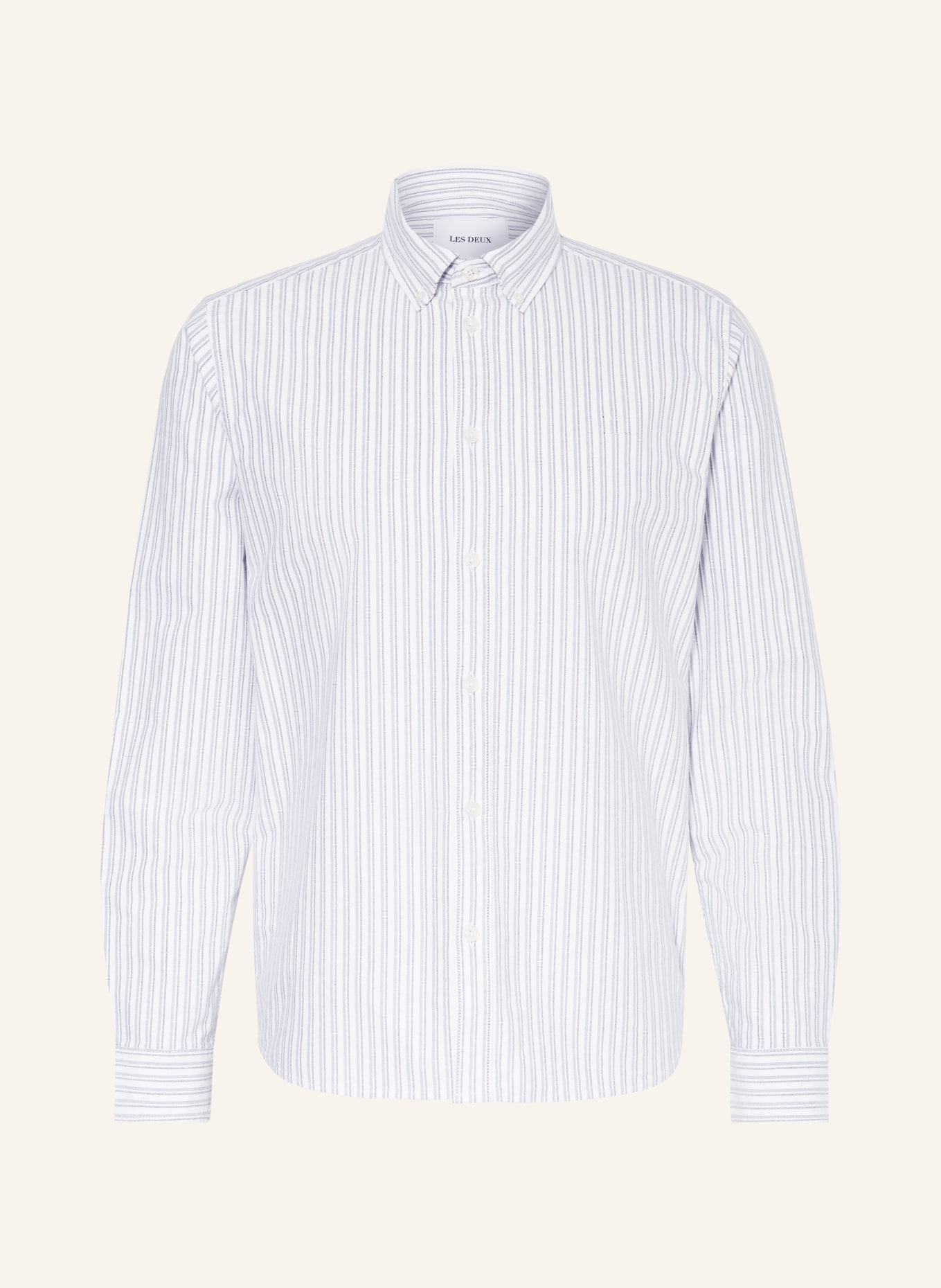 LES DEUX Oxford shirt KRISTIAN regular fit, Color: WHITE/ DARK BLUE/ BLACK (Image 1)