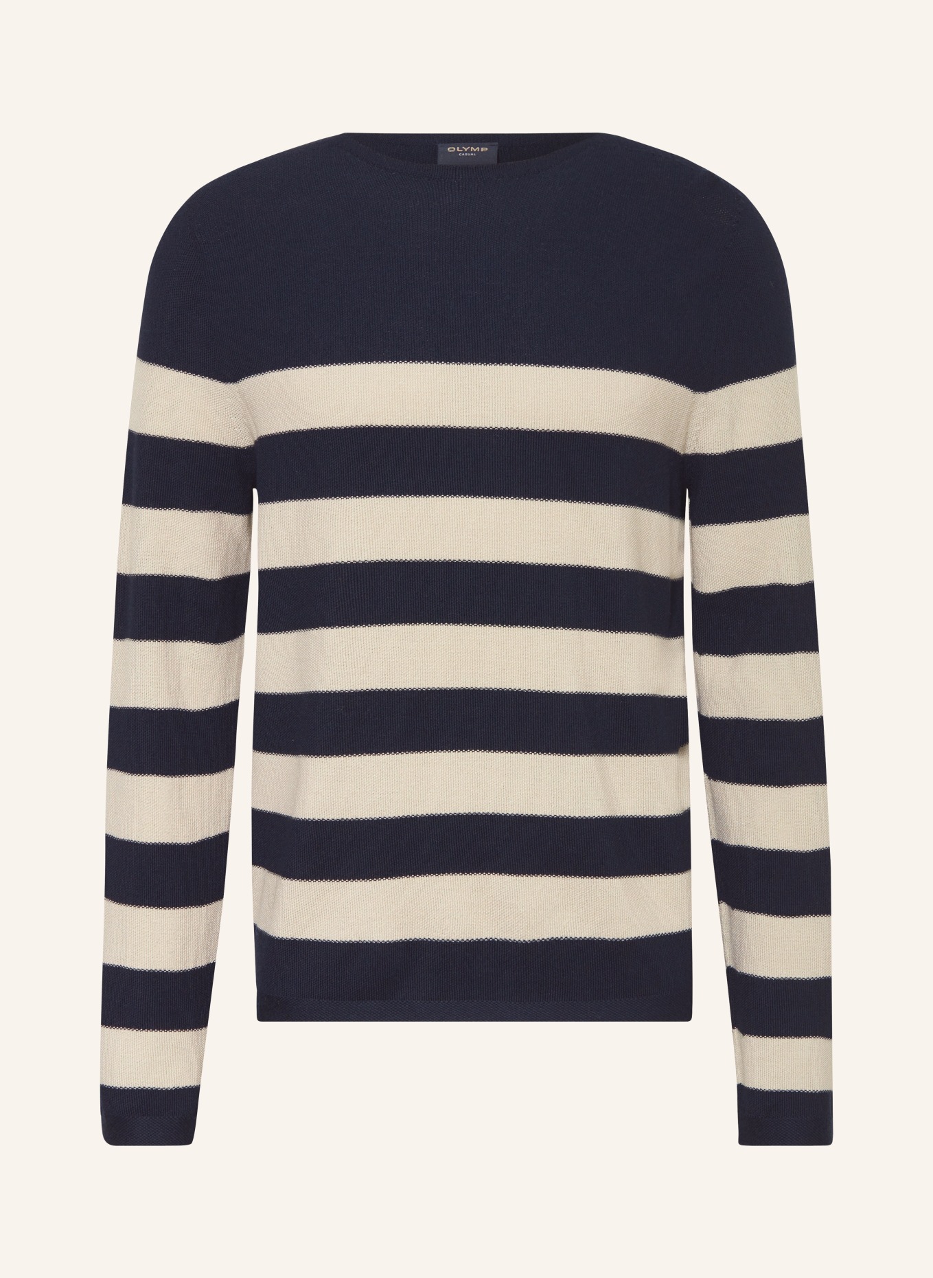 OLYMP Pullover, Farbe: DUNKELBLAU/ CREME (Bild 1)