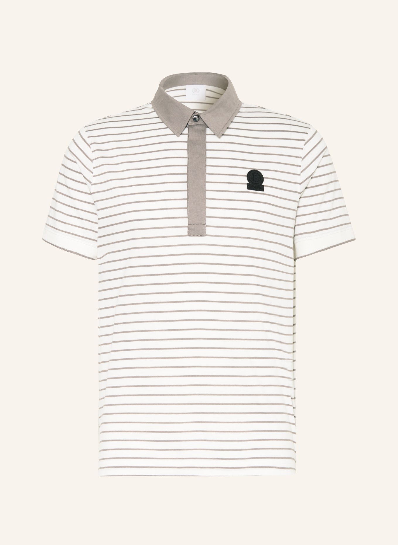 BOGNER Polo shirt DUNCAN regular fit, Color: WHITE/ TAUPE (Image 1)
