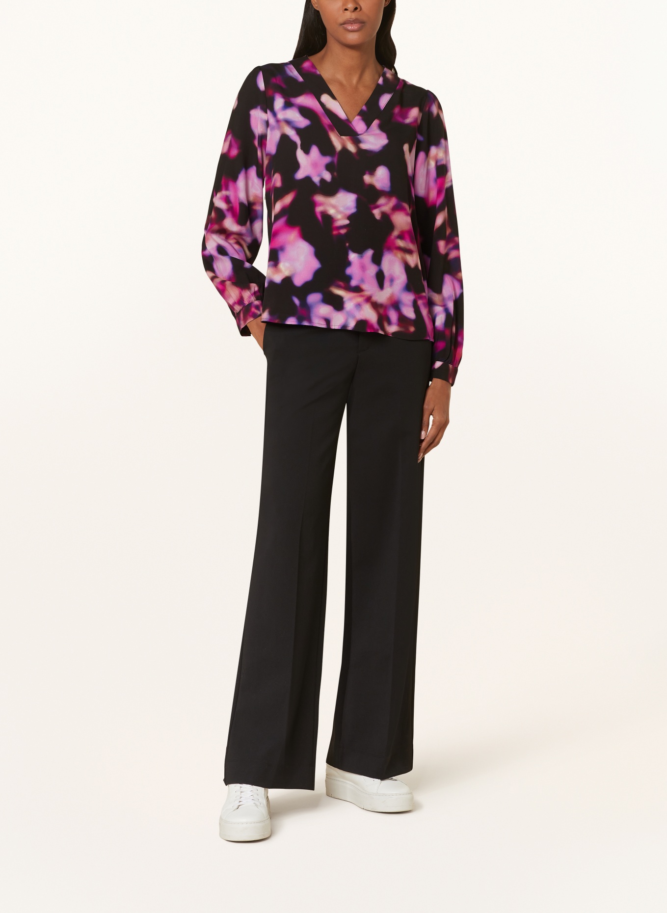 comma Shirt blouse, Color: FUCHSIA/ BLACK/ PINK (Image 2)